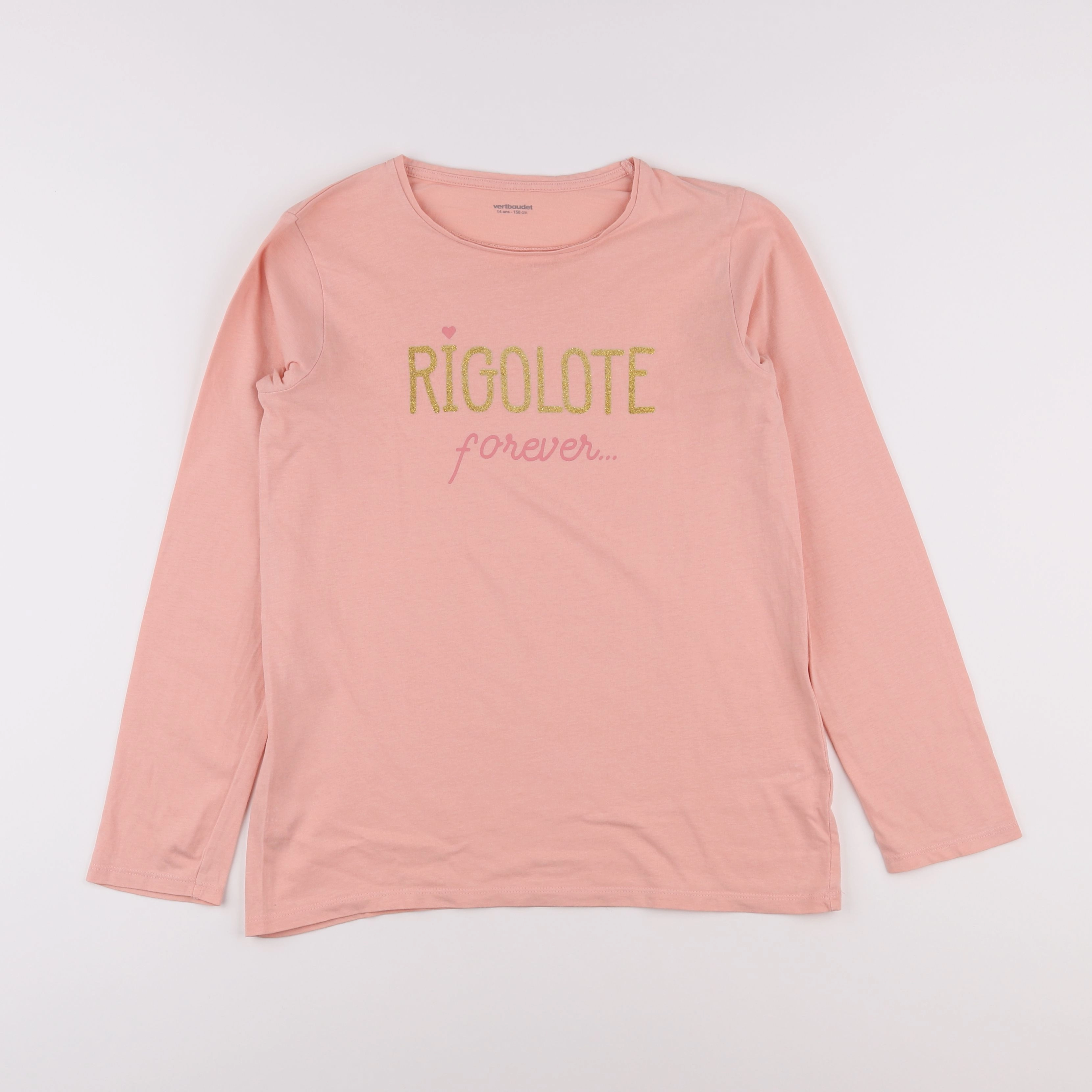 Vertbaudet - tee-shirt rose - 14 ans