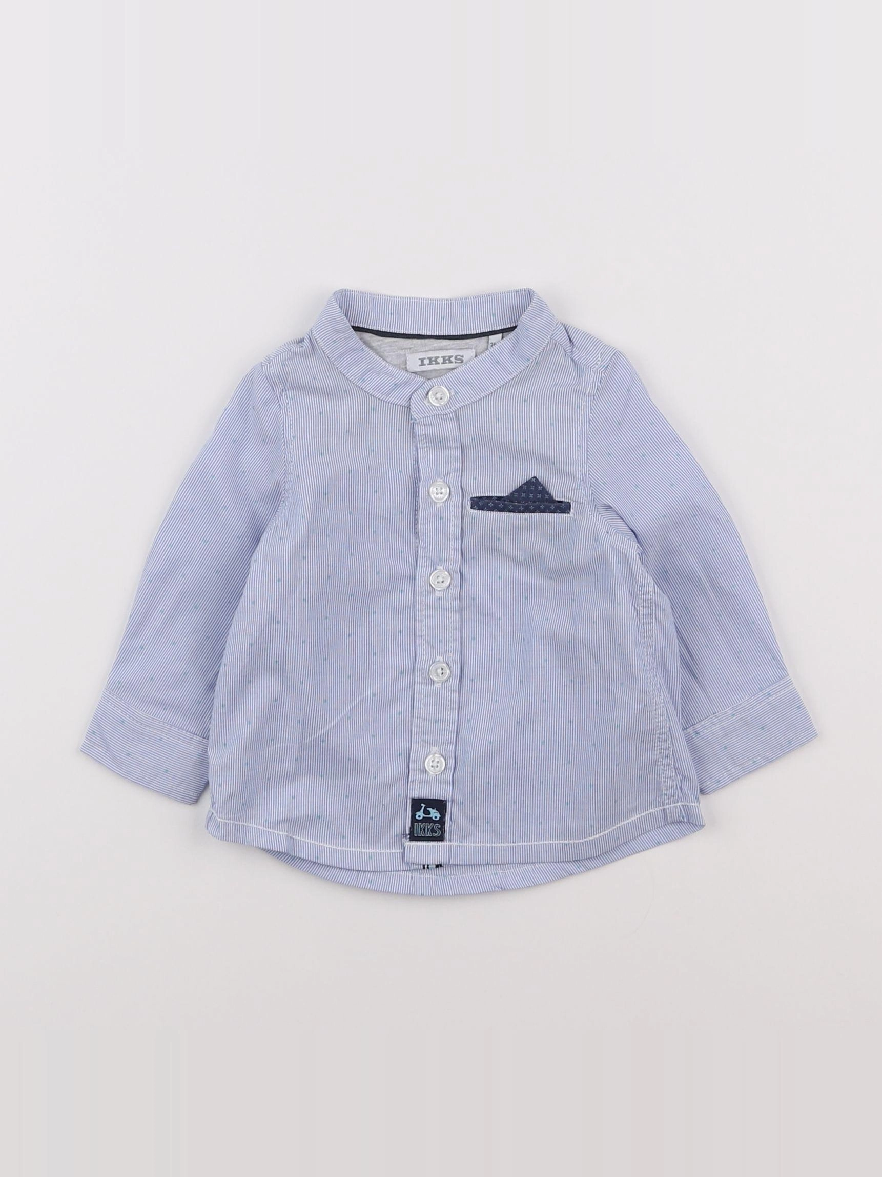IKKS - chemise blanc, bleu - 3 mois