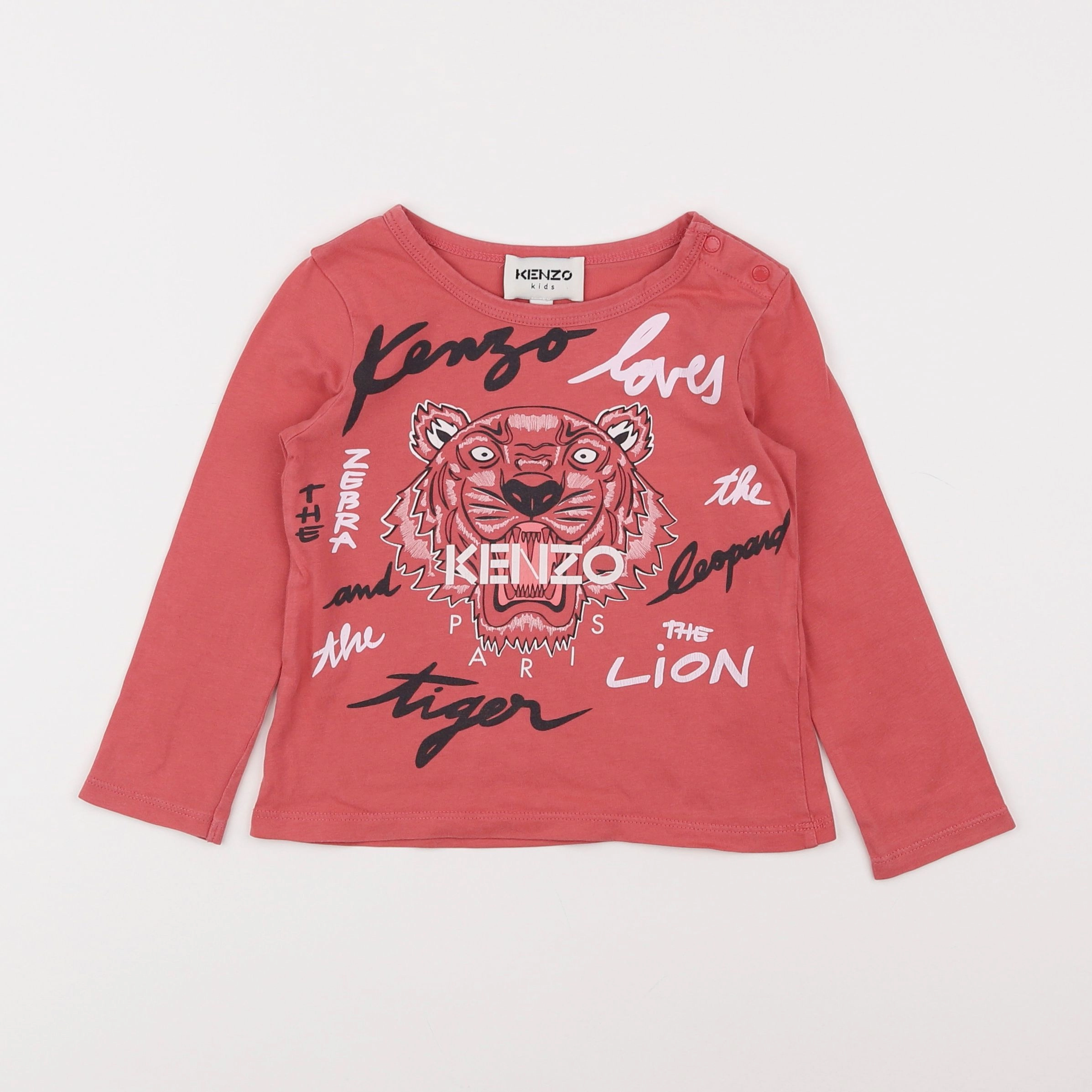 Kenzo - tee-shirt rose - 3 ans