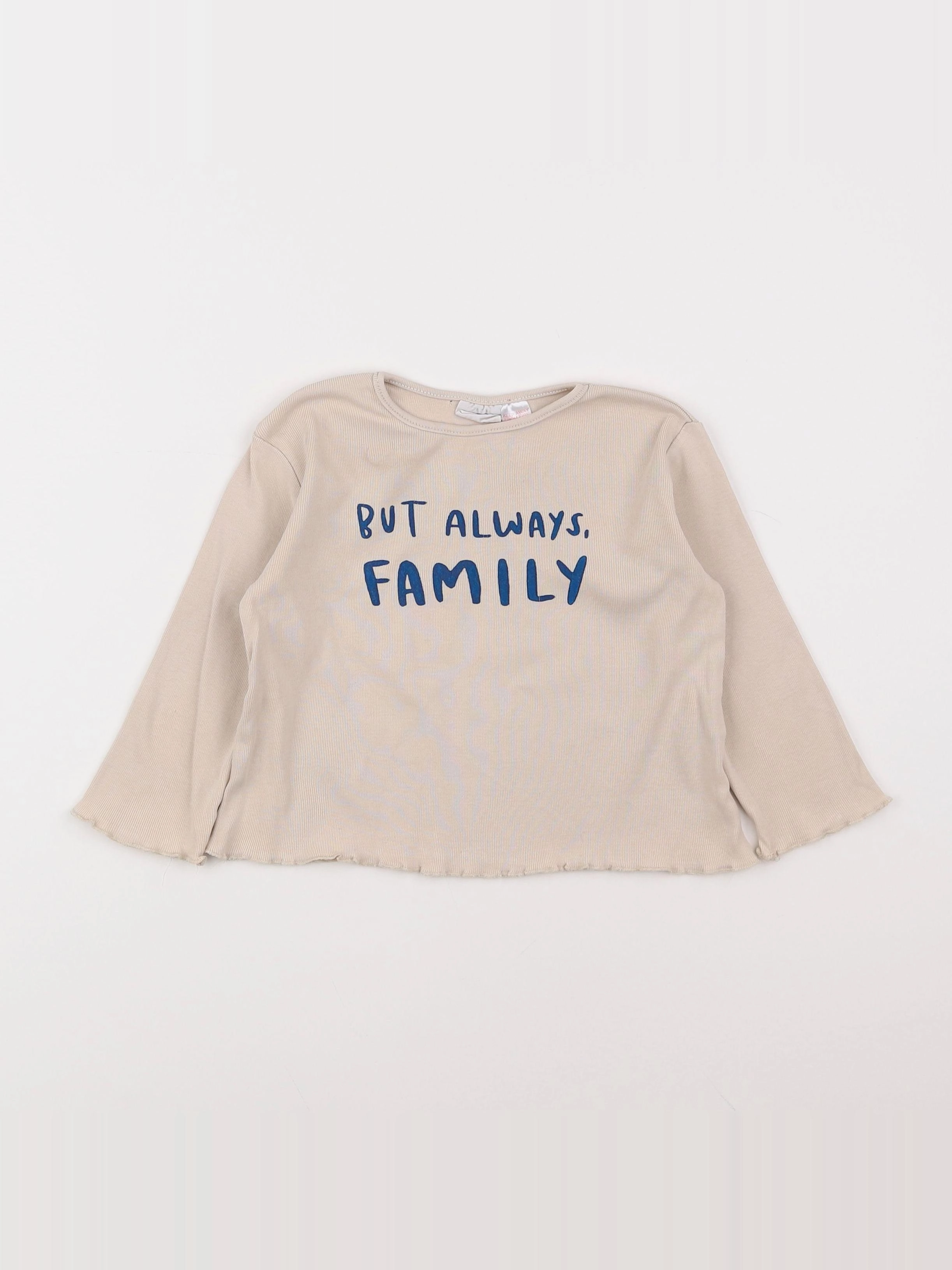 Zara - tee-shirt beige - 12/18 mois