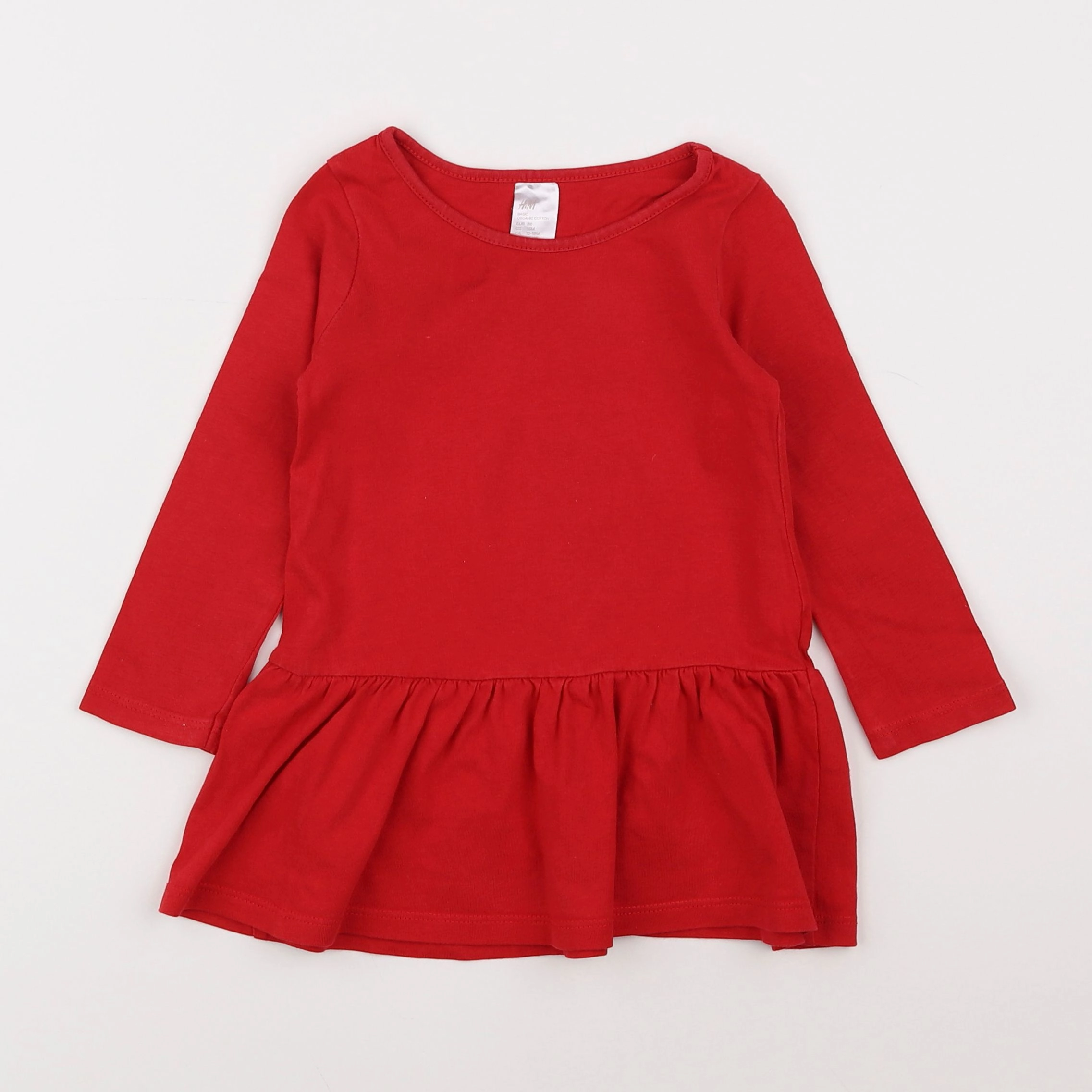 H&M - robe rouge - 12/18 mois