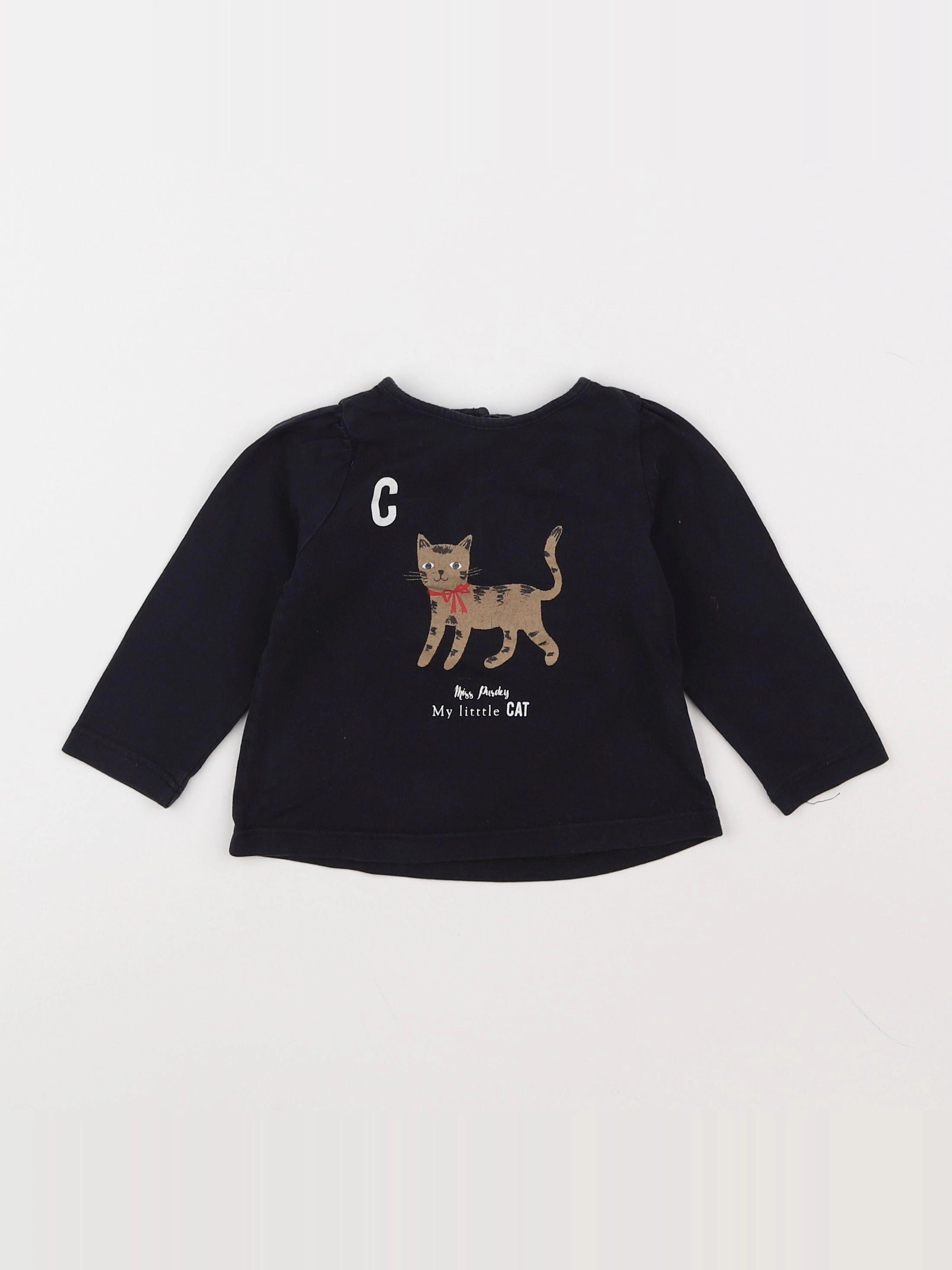 Boutchou - tee-shirt noir - 12 mois