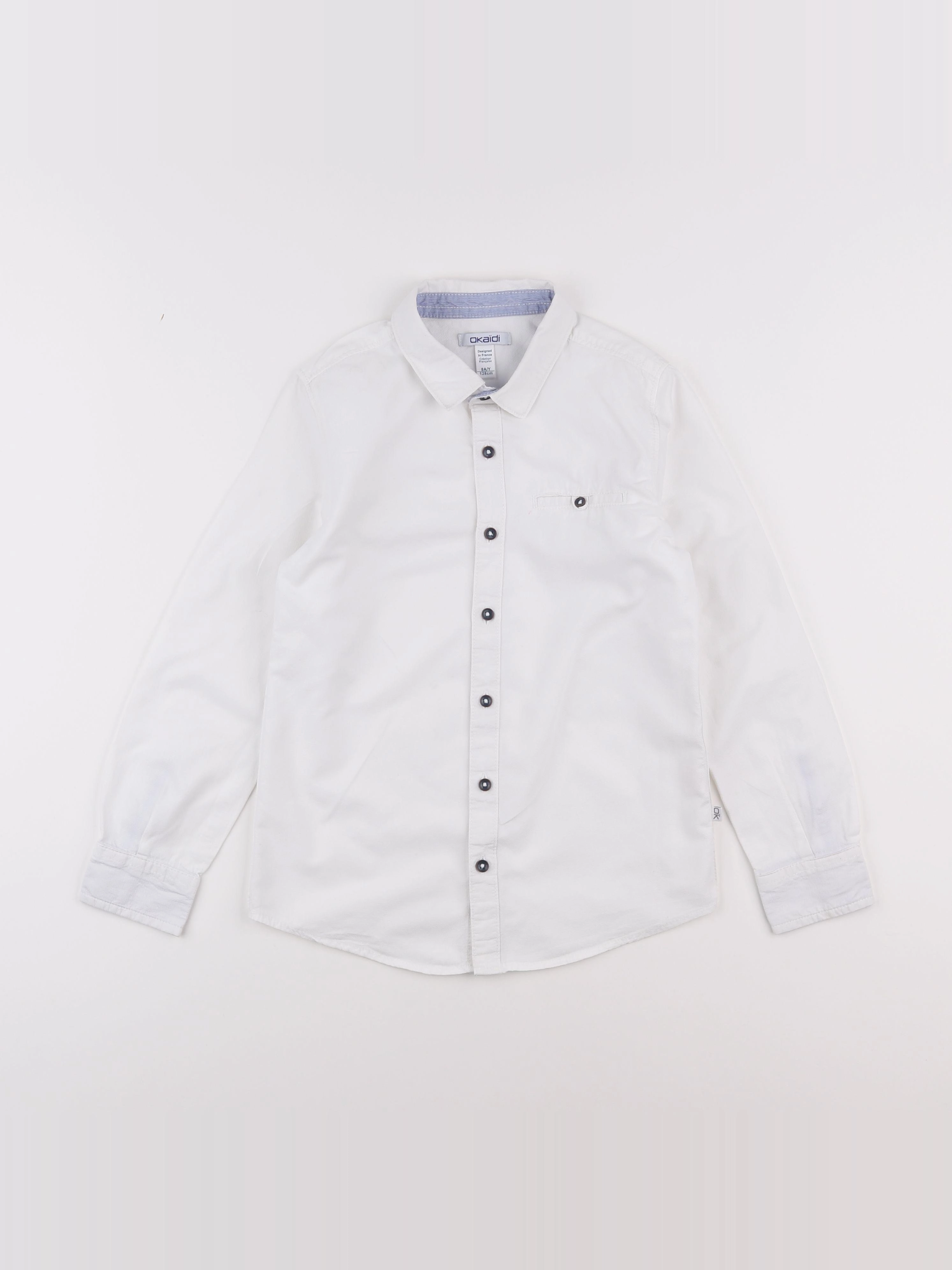 Okaidi - chemise blanc - 8 ans