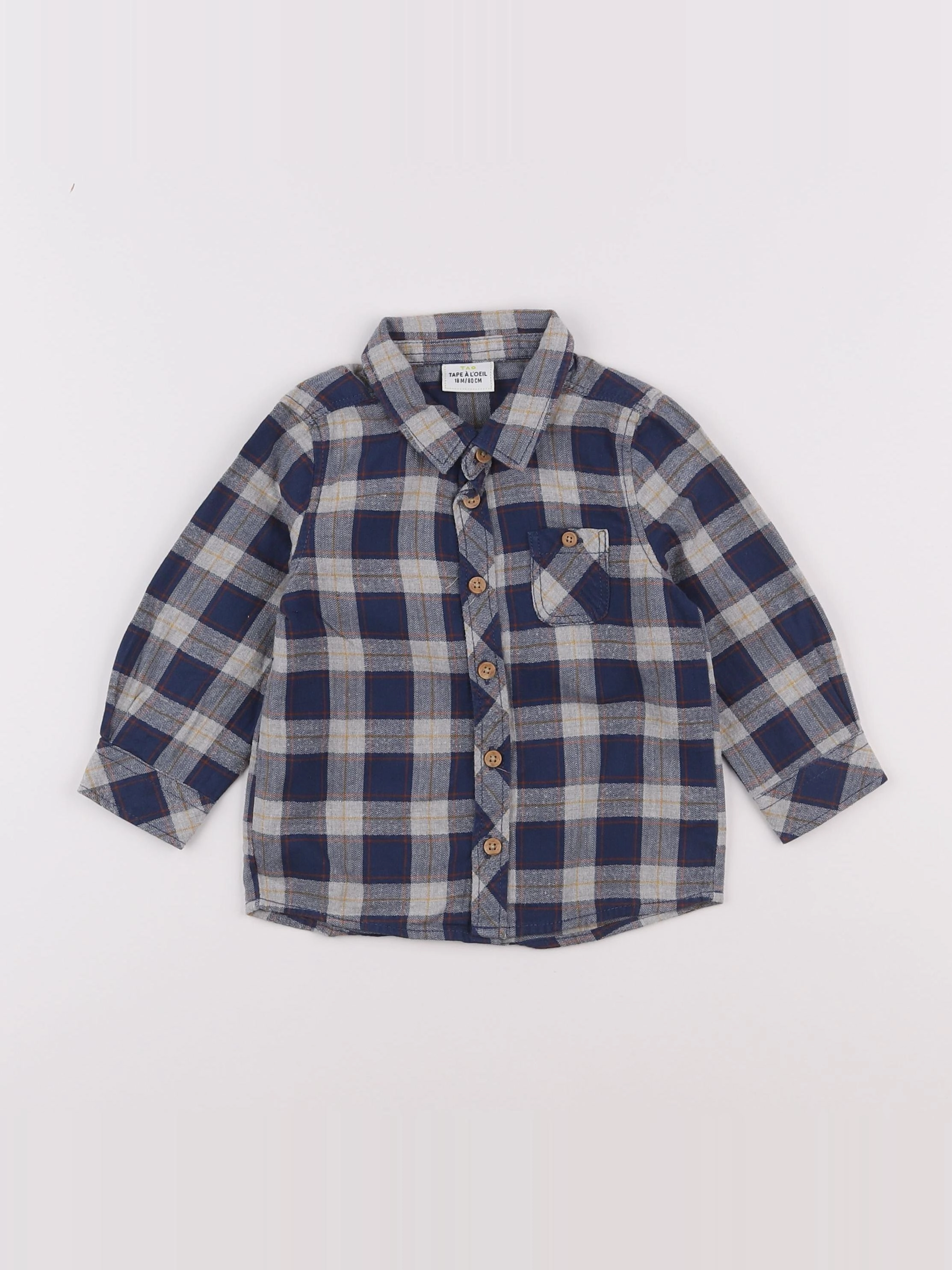 Tape à l'oeil - chemise bleu - 6 mois