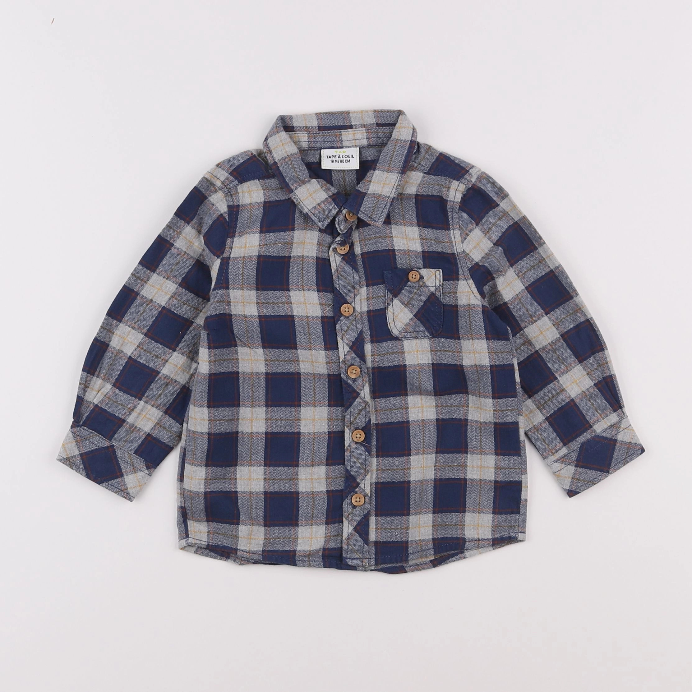 Tape à l'oeil - chemise bleu - 6 mois