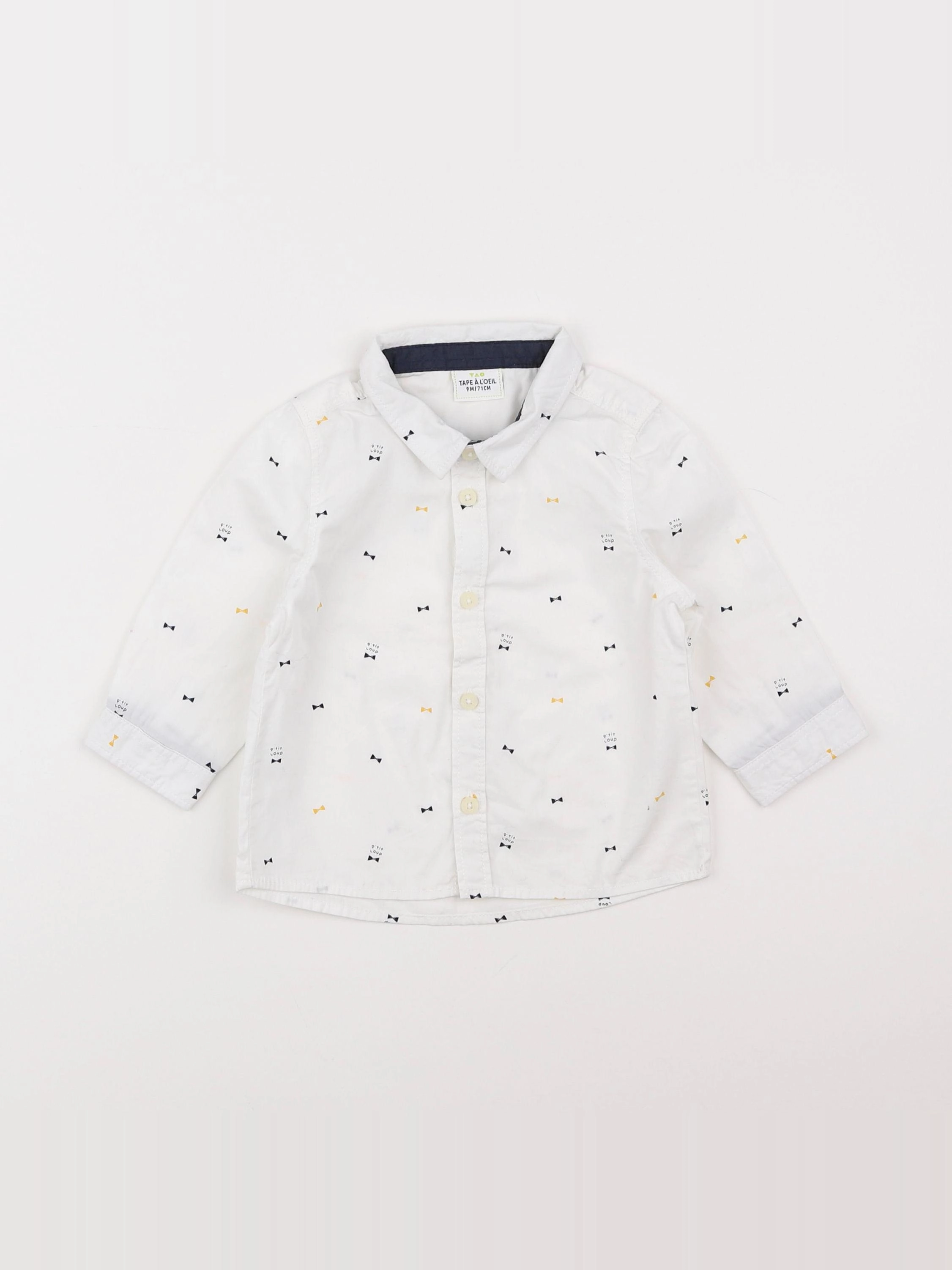 Tape à l'oeil - chemise blanc - 9 mois
