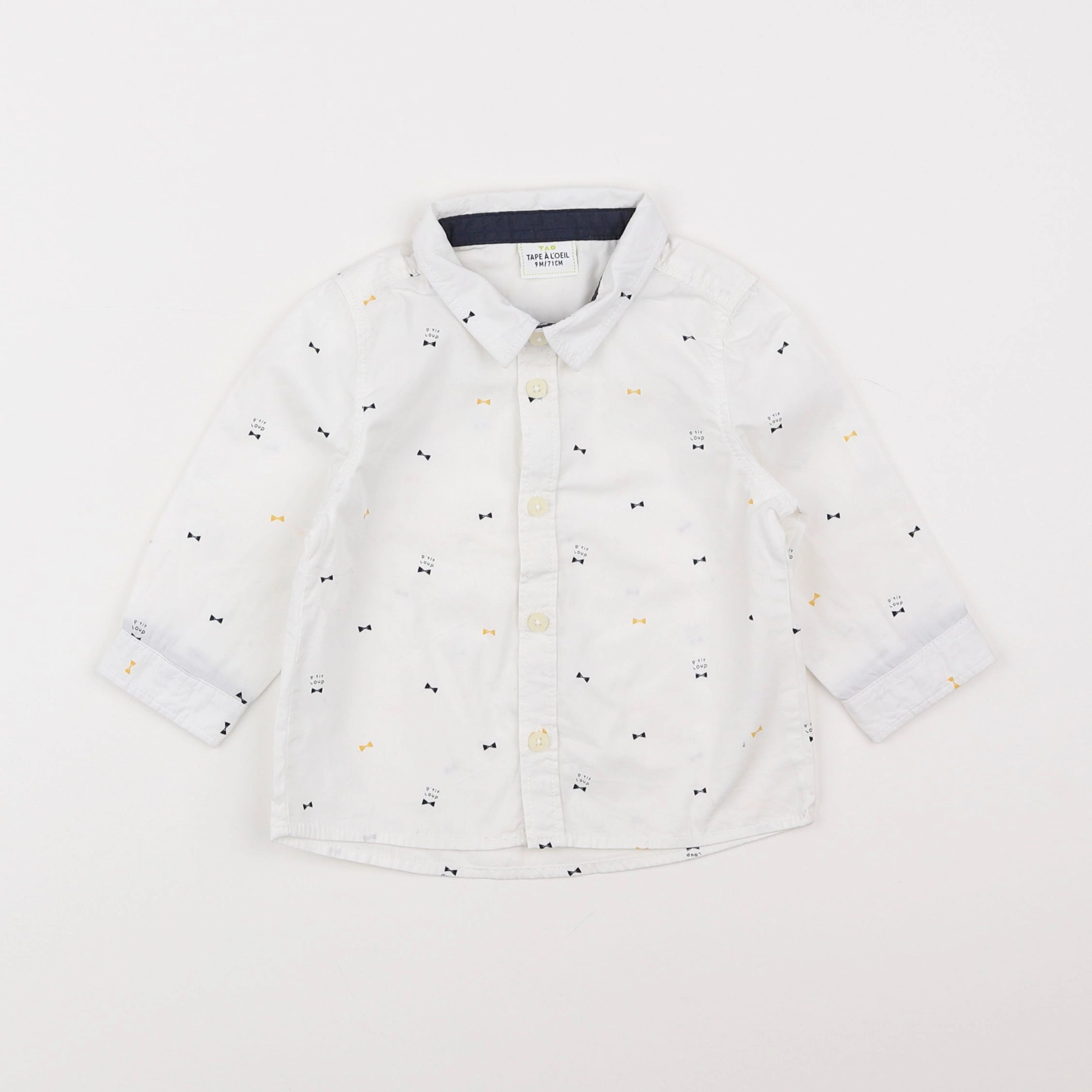 Tape à l'oeil - chemise blanc - 9 mois
