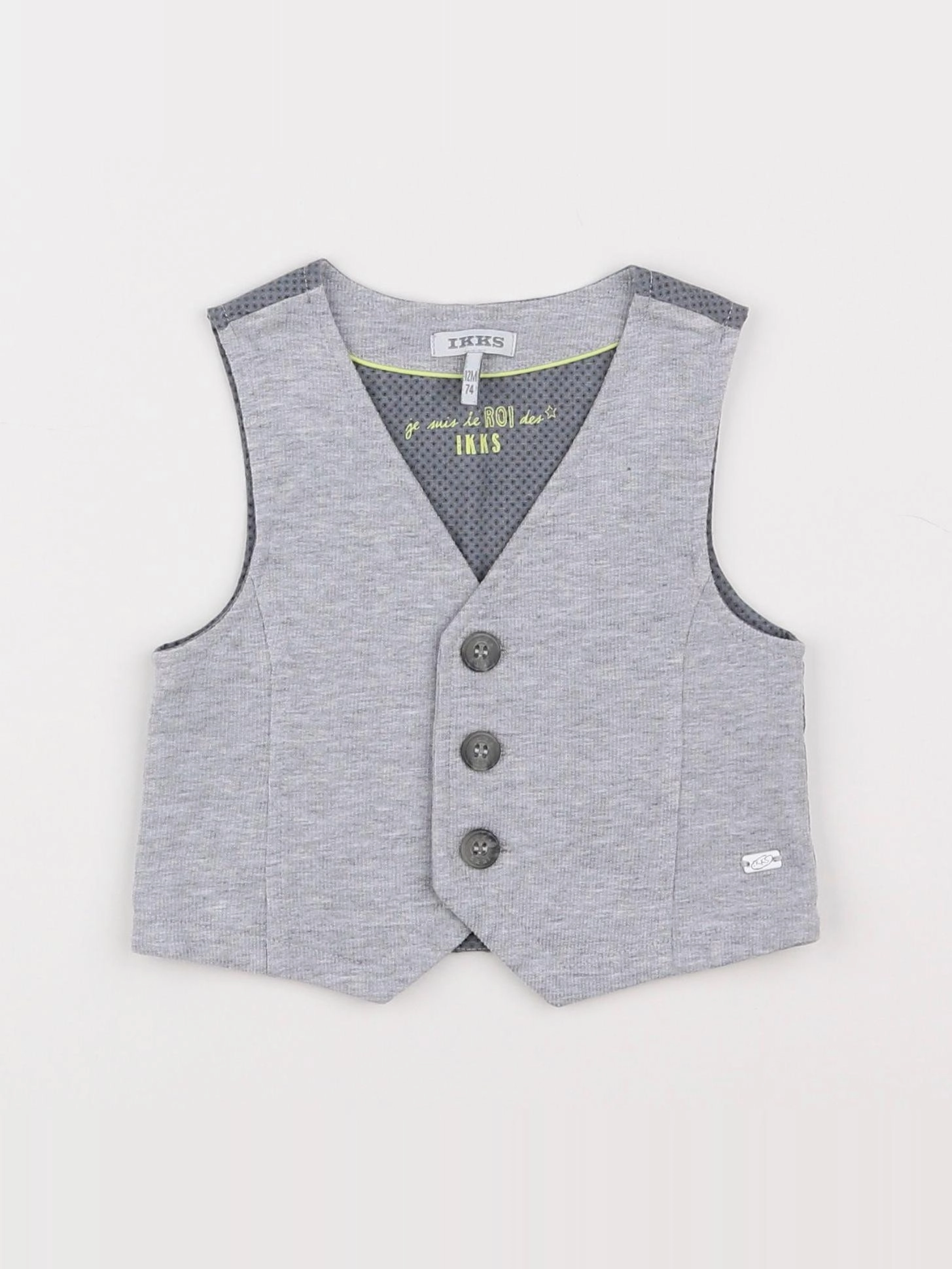 IKKS - gilet gris - 12 mois