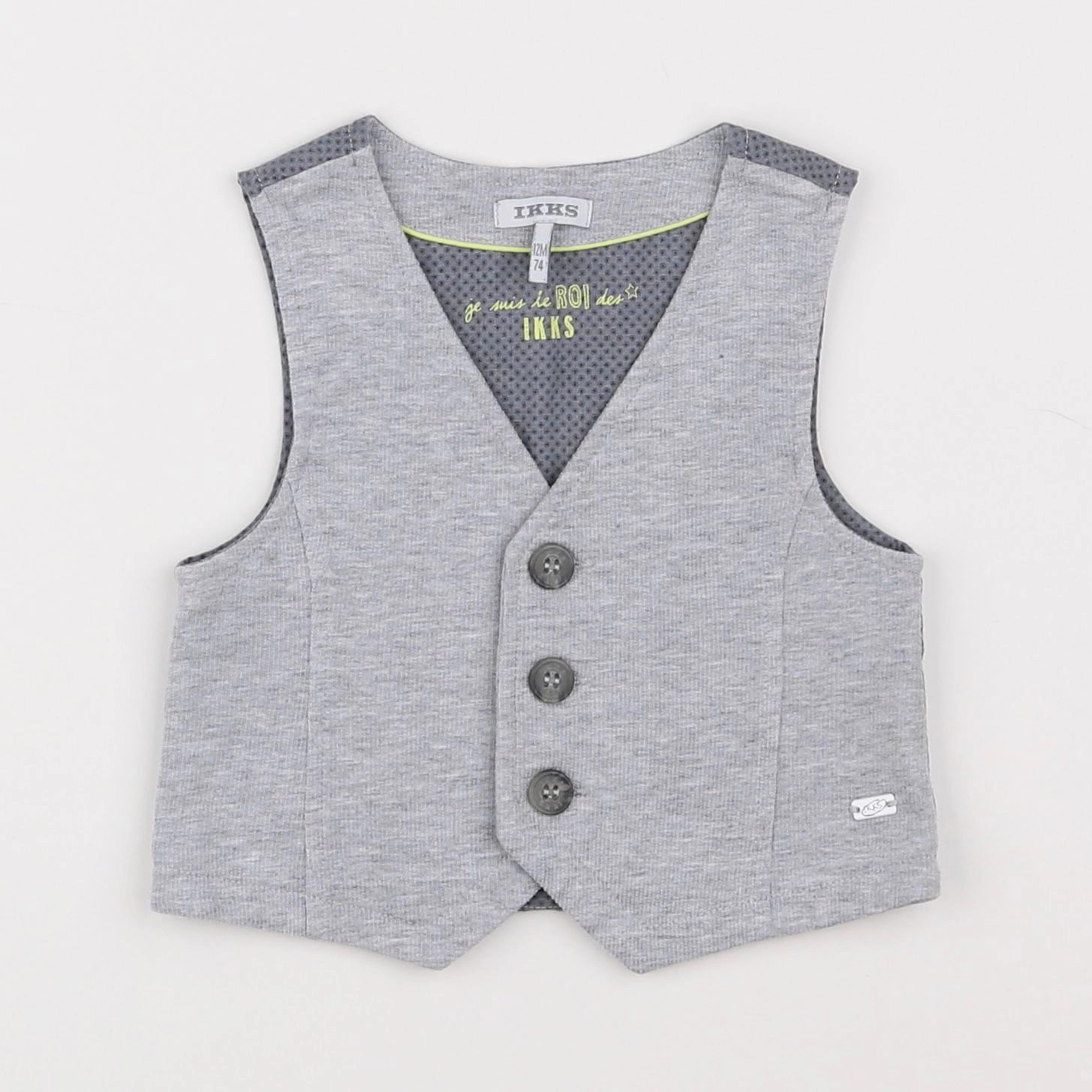 IKKS - gilet gris - 12 mois