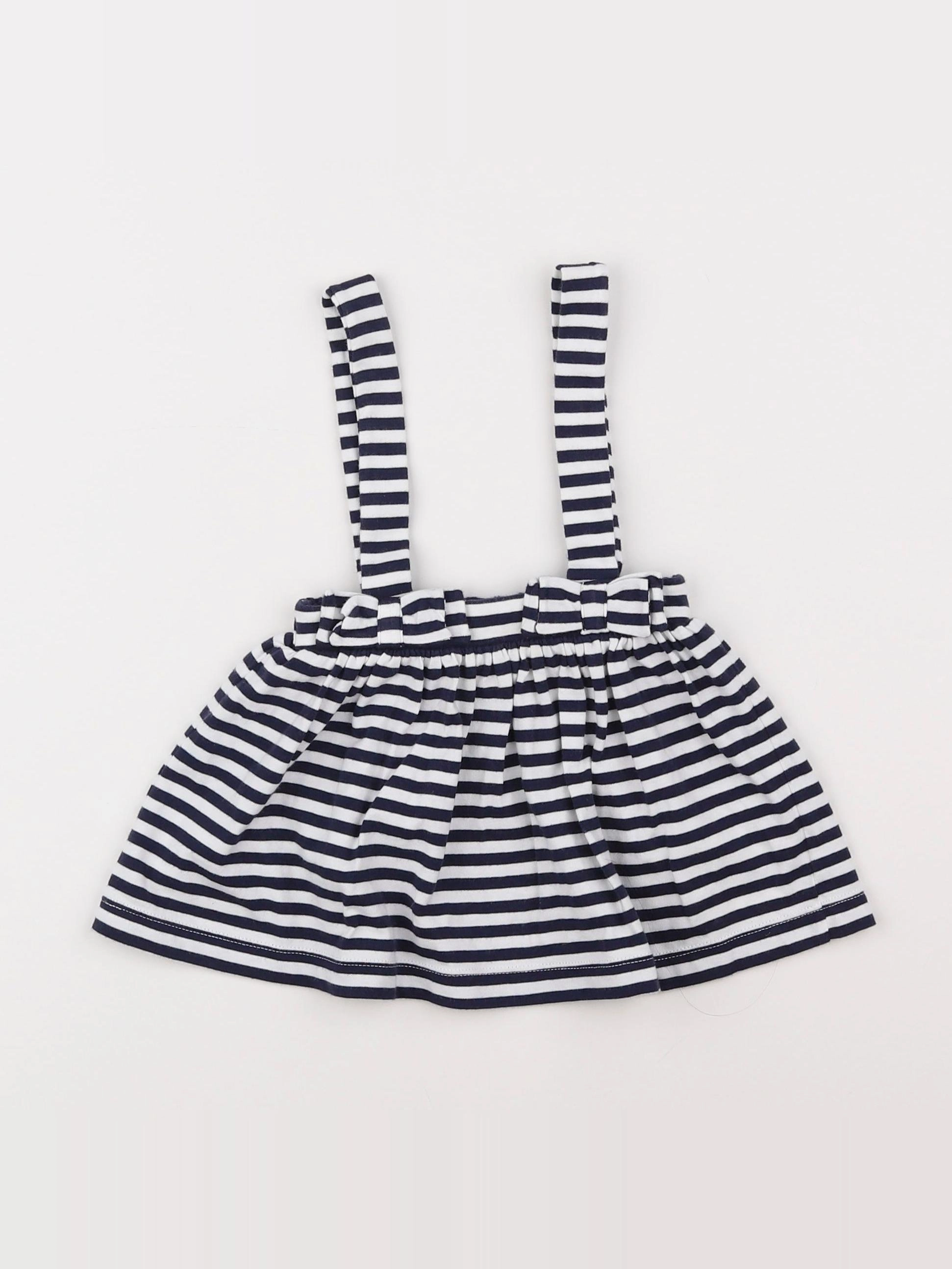 Jacadi - jupe blanc, bleu - 6 mois