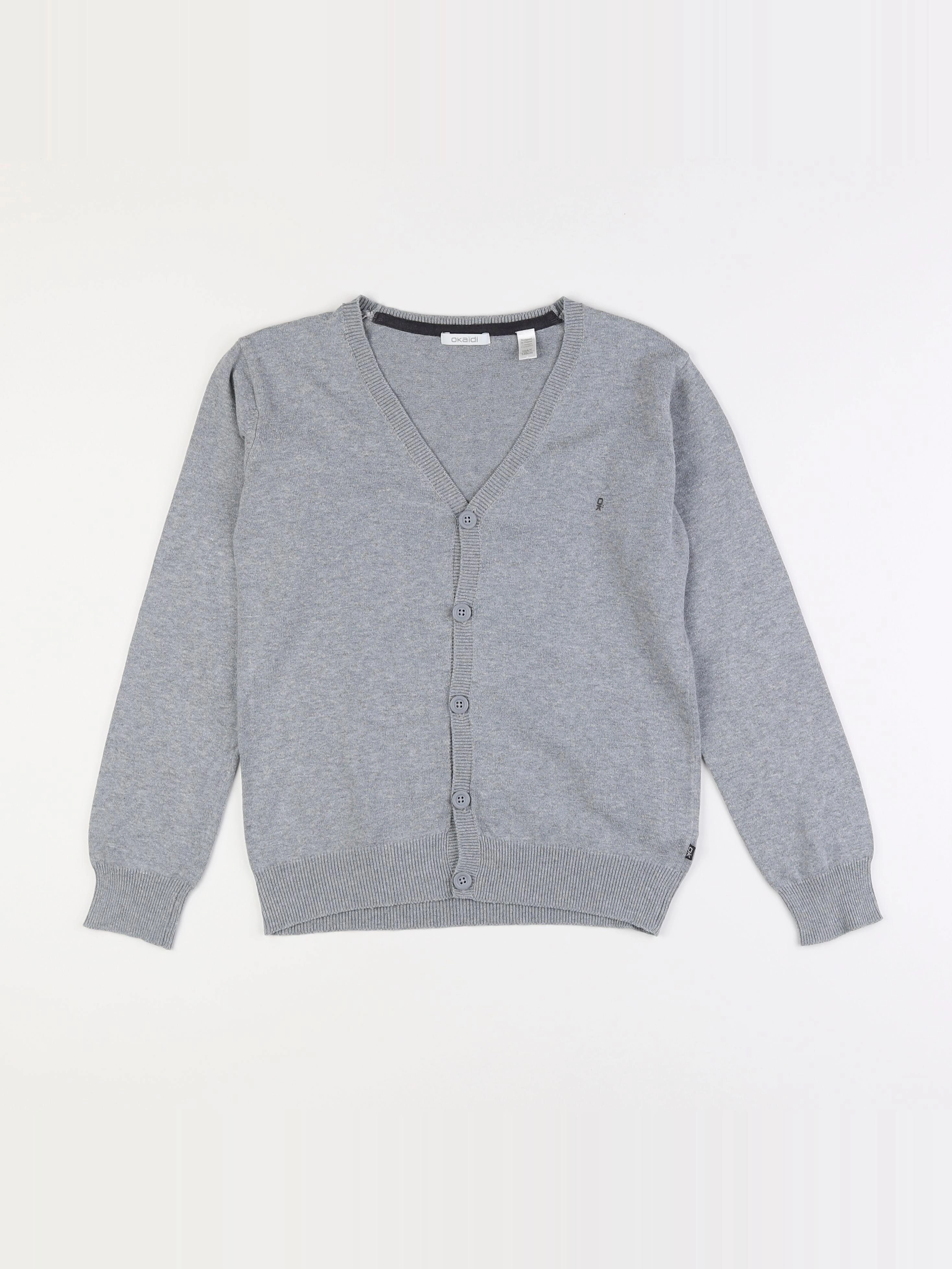 Okaidi - gilet gris - 10 ans