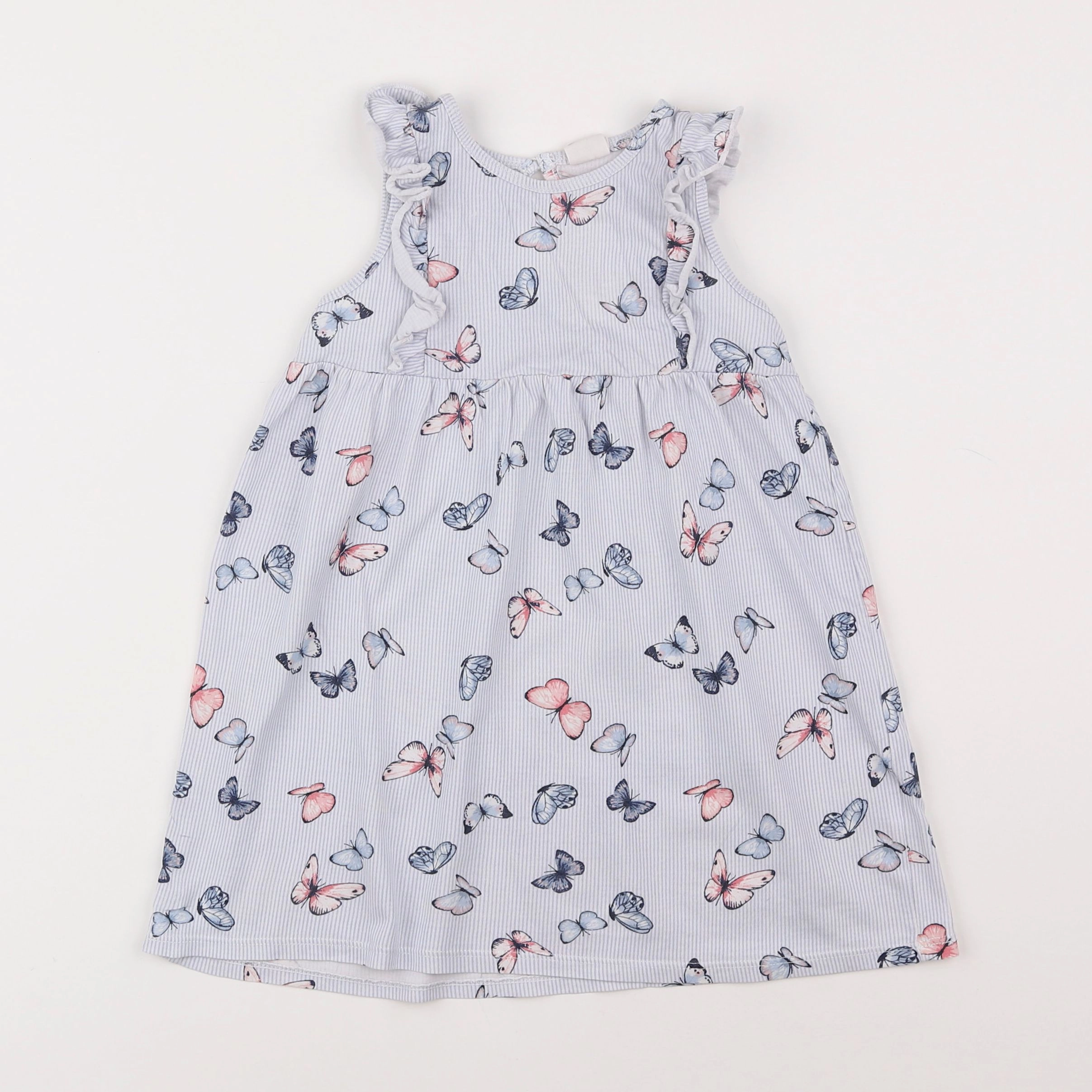 H&M - robe bleu - 2/3 ans