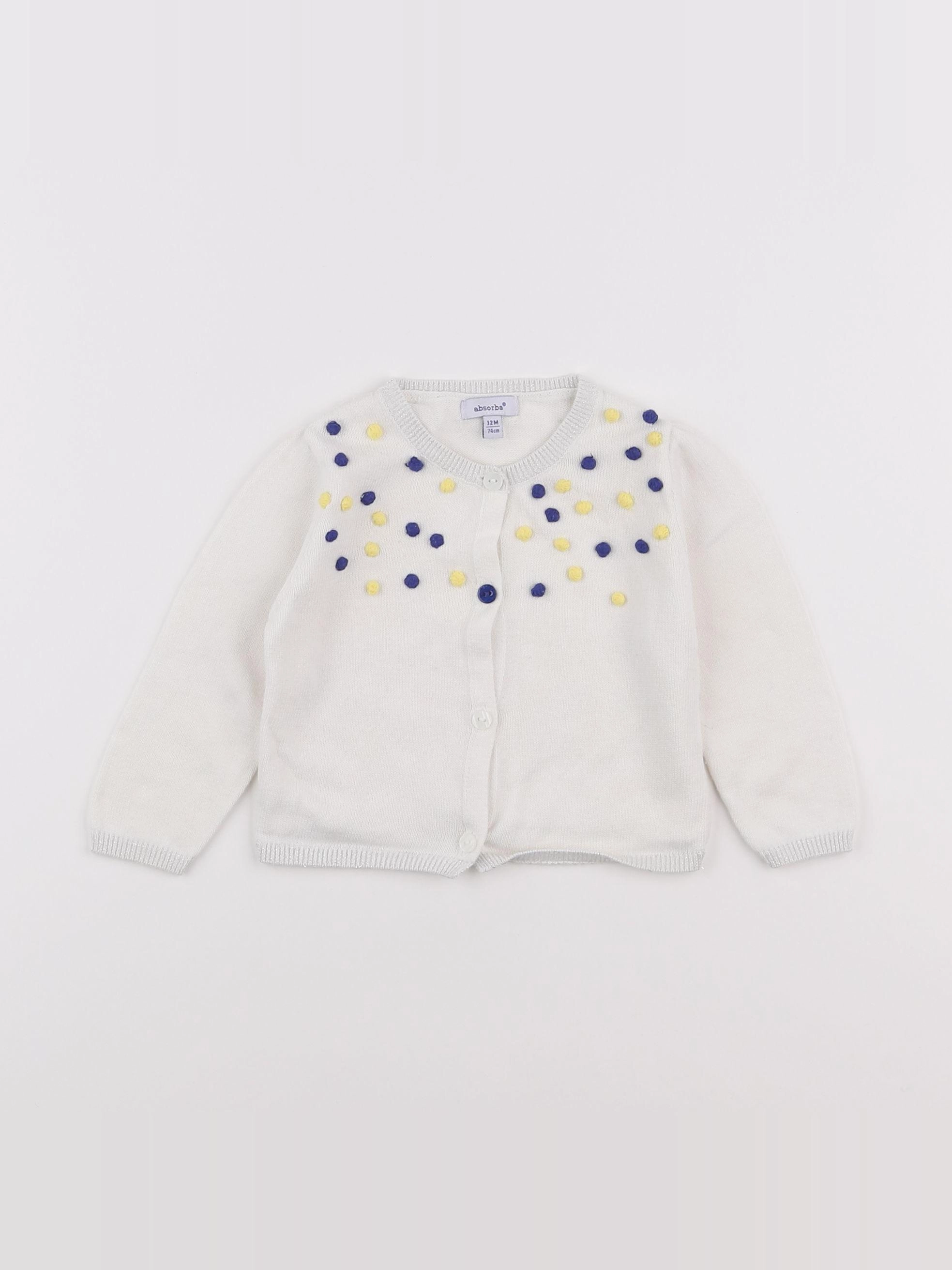 Absorba - gilet blanc - 12 mois
