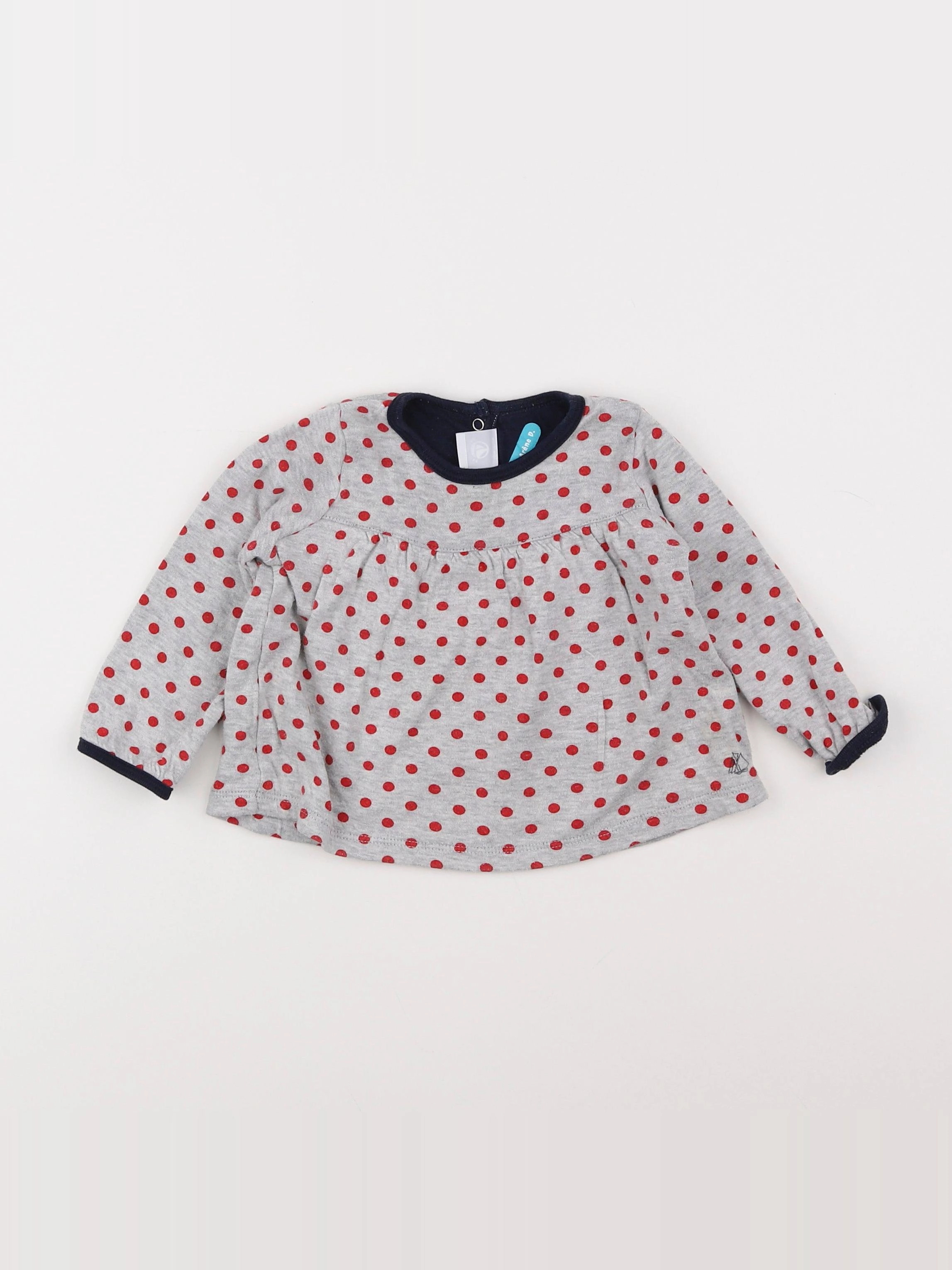 Petit Bateau - tee-shirt gris - 18 mois
