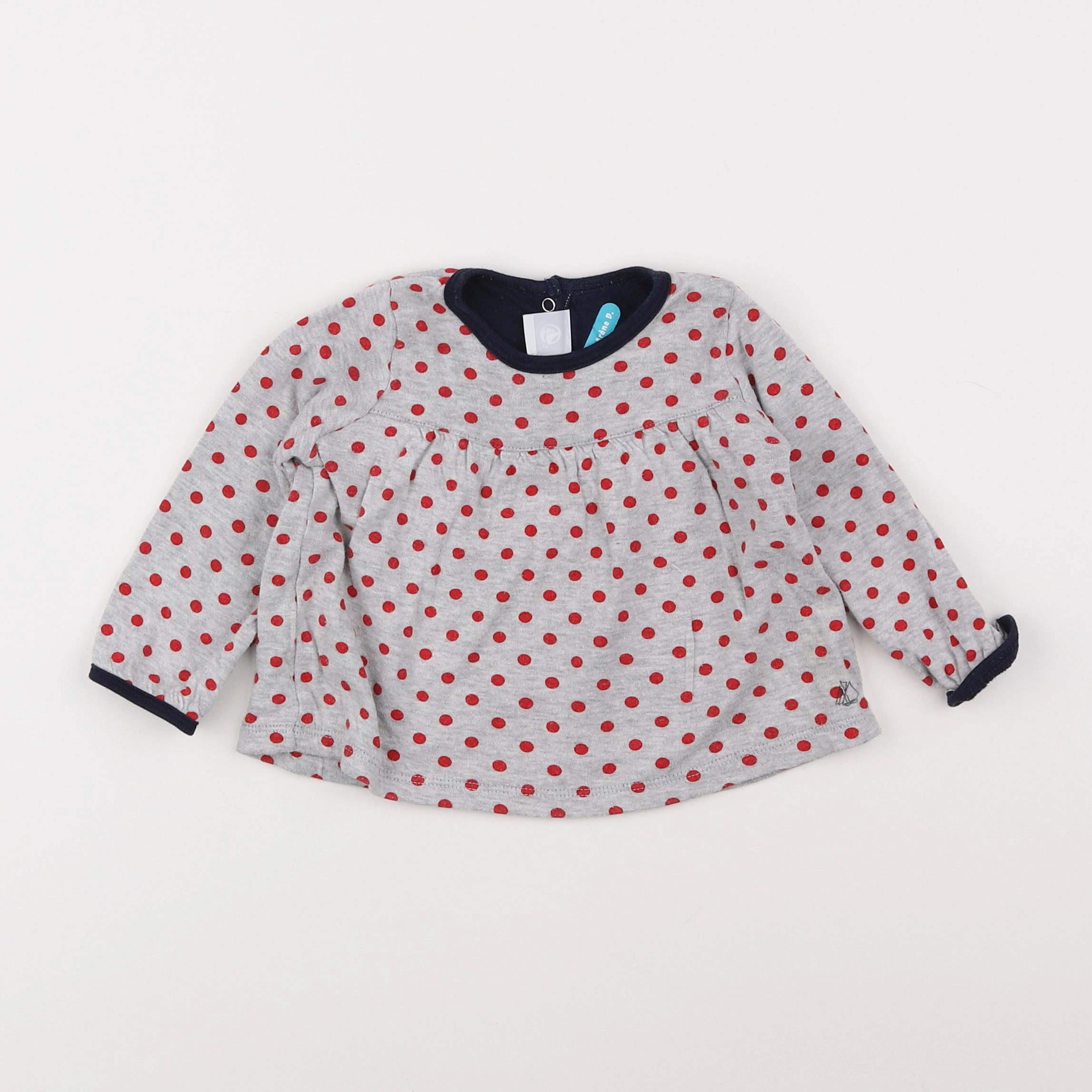 Petit Bateau - tee-shirt gris - 18 mois