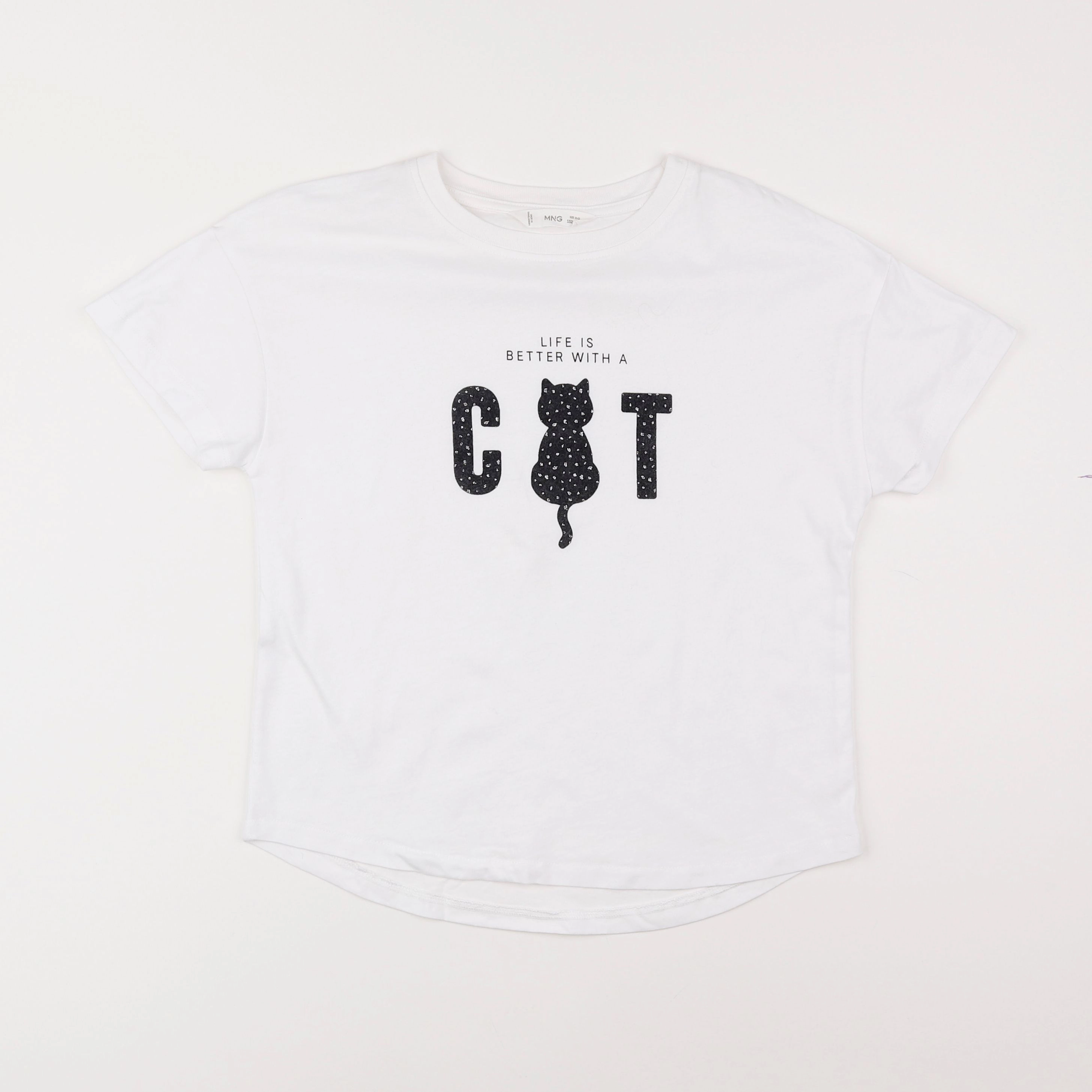 Mango - tee-shirt blanc - 11/12 ans