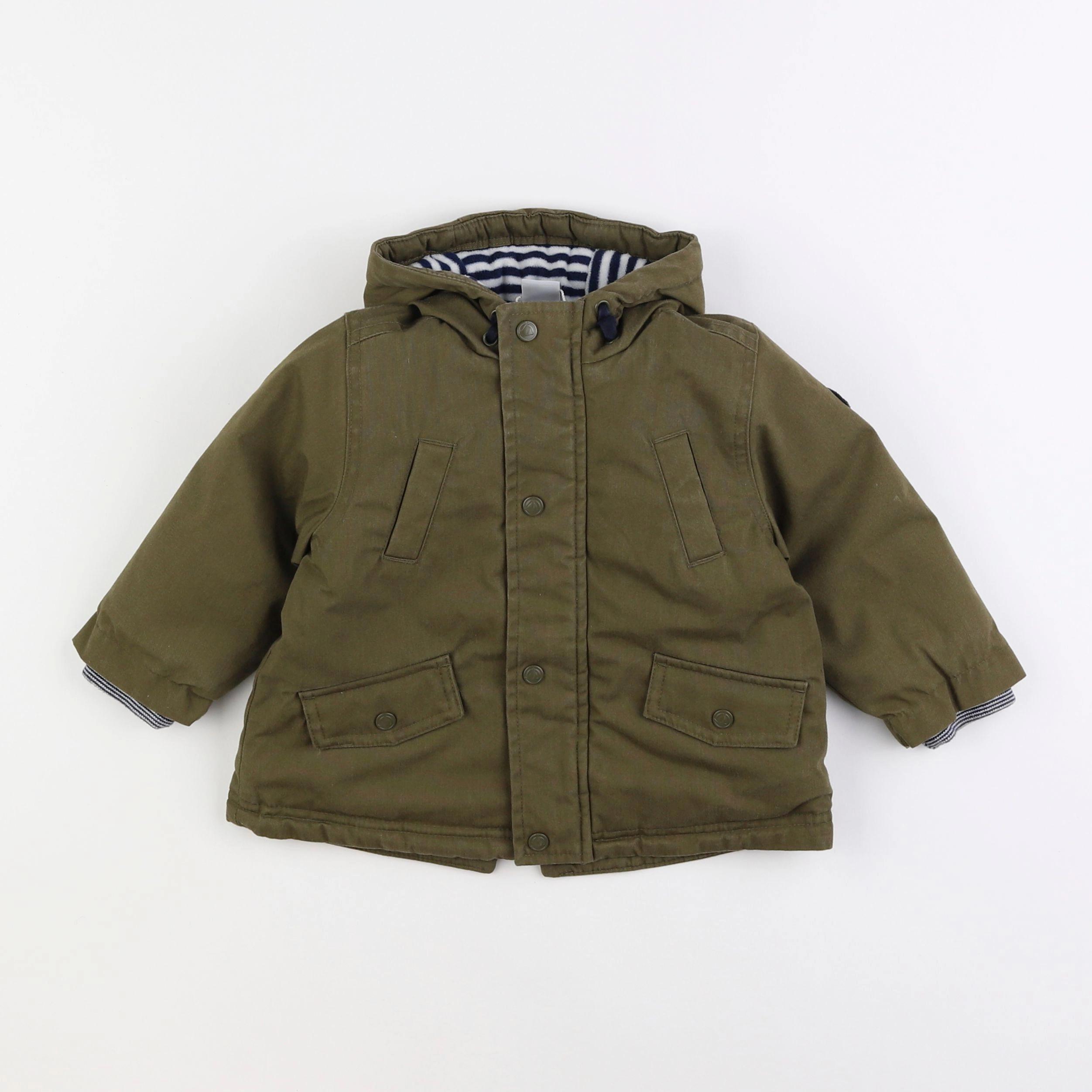 Petit Bateau - parka vert - 18 mois