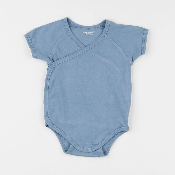 Vertbaudet - body coton bleu - 12 mois