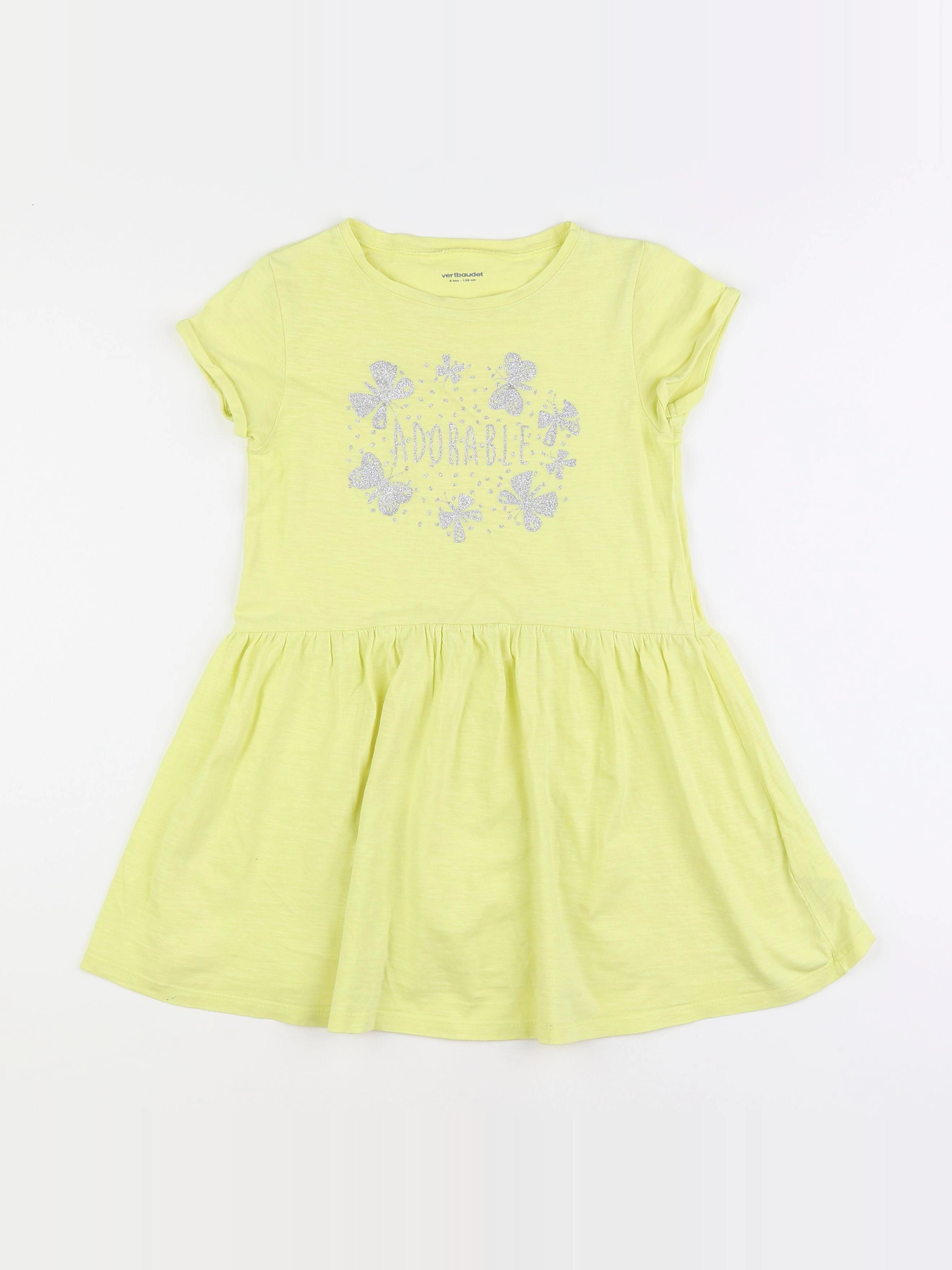 Vertbaudet - robe jaune - 8 ans