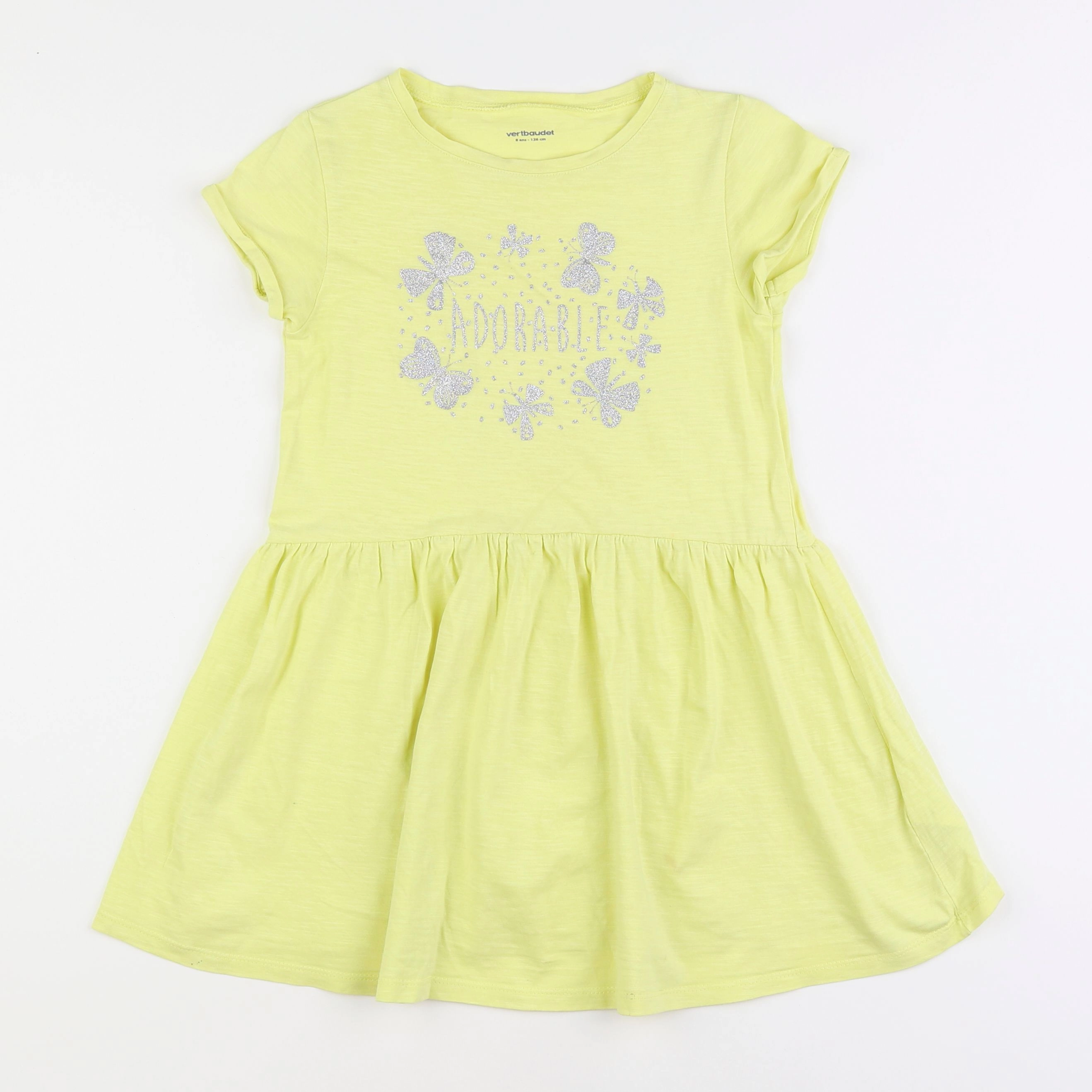 Vertbaudet - robe jaune - 8 ans