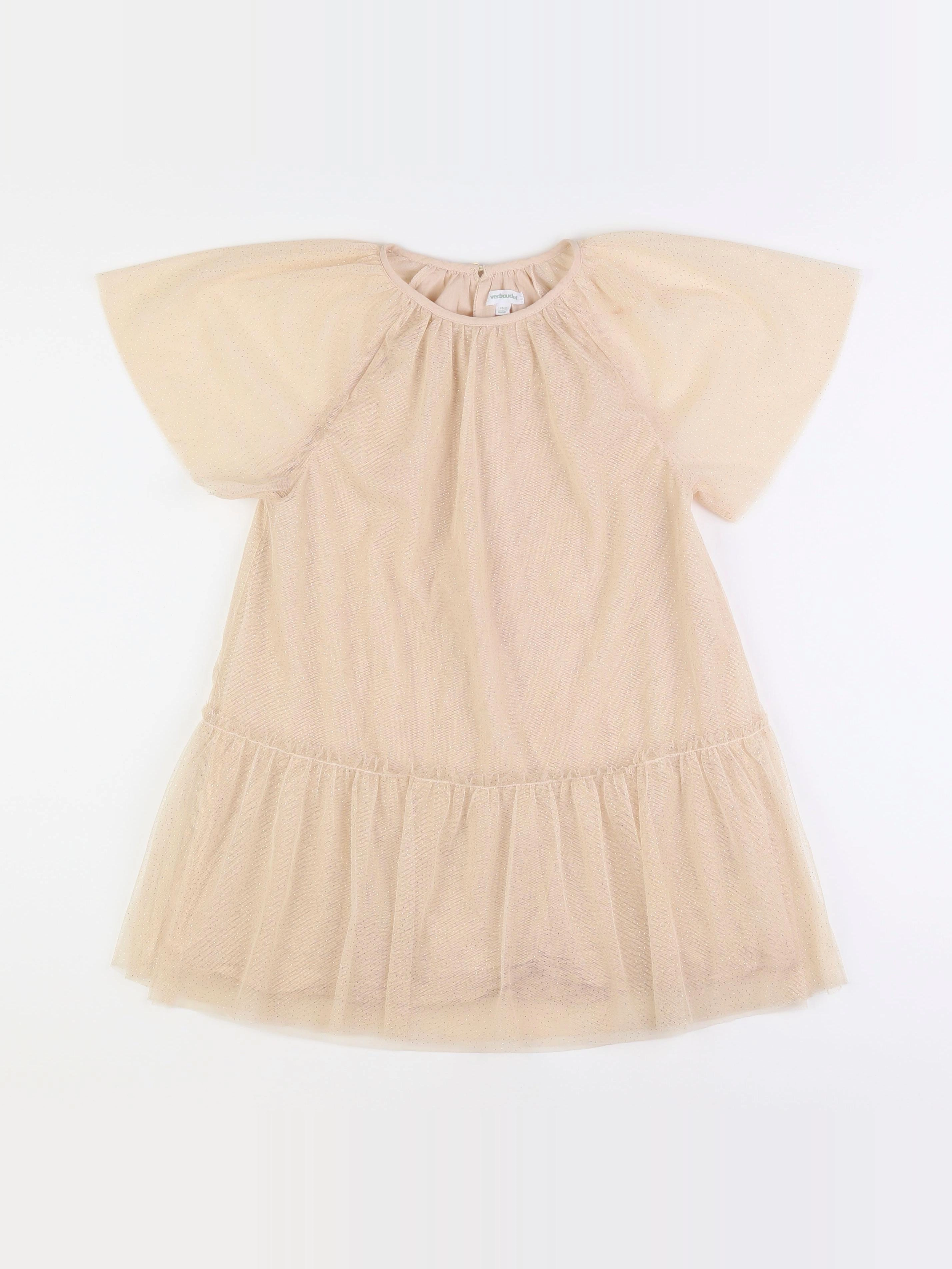 Vertbaudet - robe beige - 8 ans