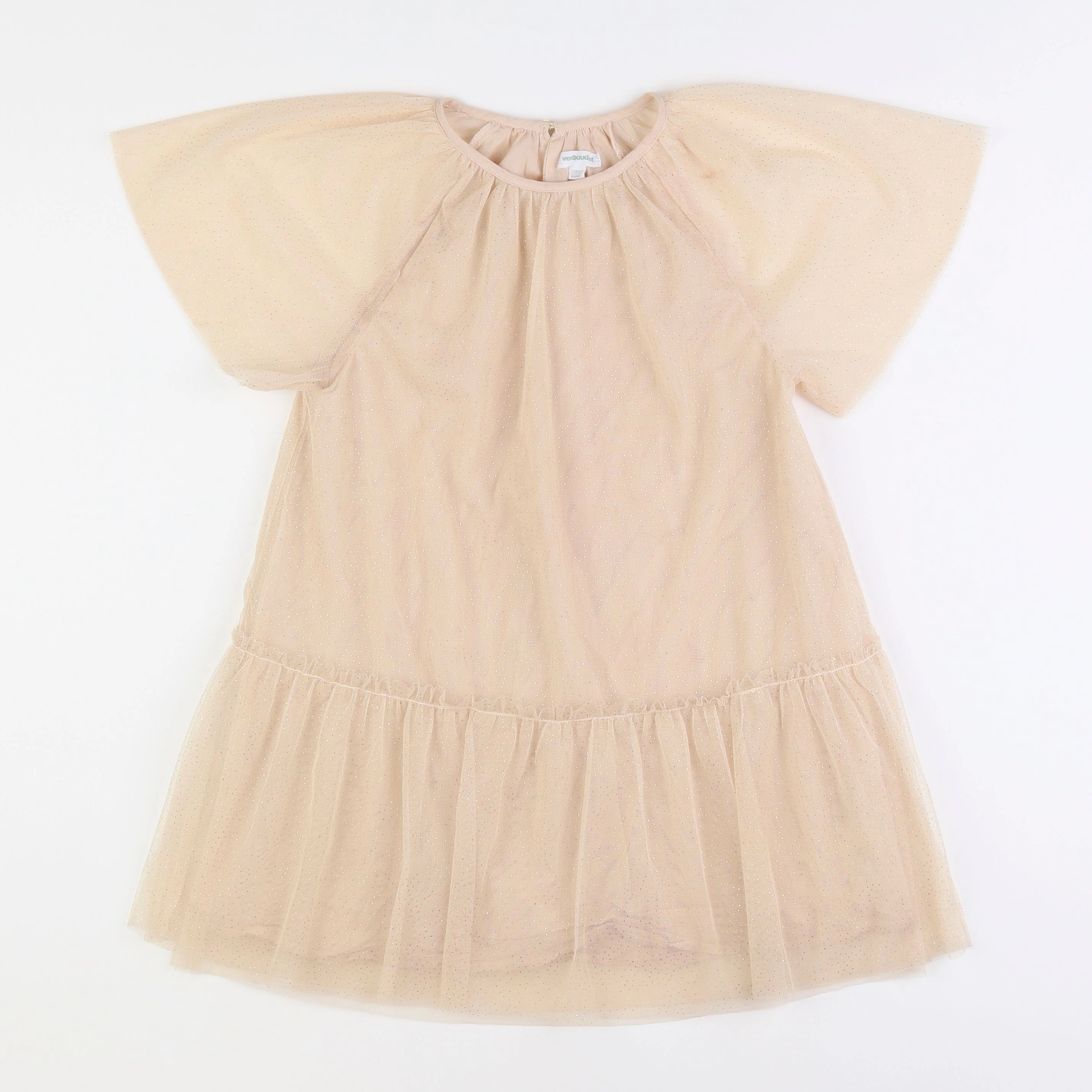 Vertbaudet - robe beige - 8 ans