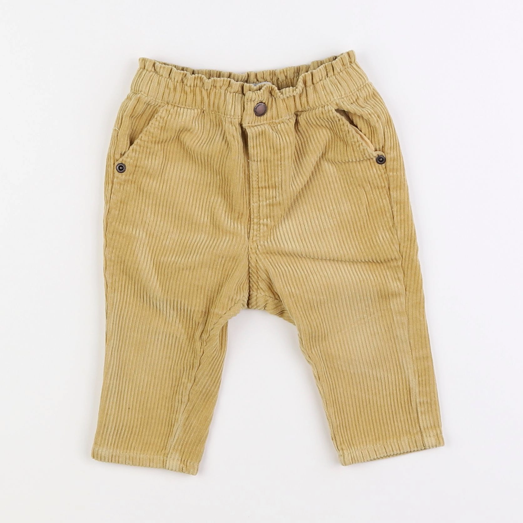 Vertbaudet - pantalon jaune - 6 mois