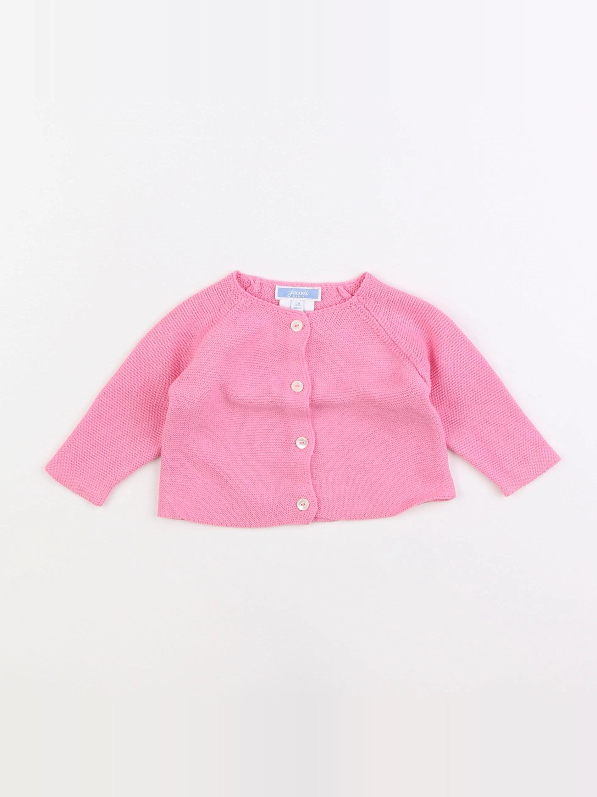 Jacadi - gilet rose - 3 mois