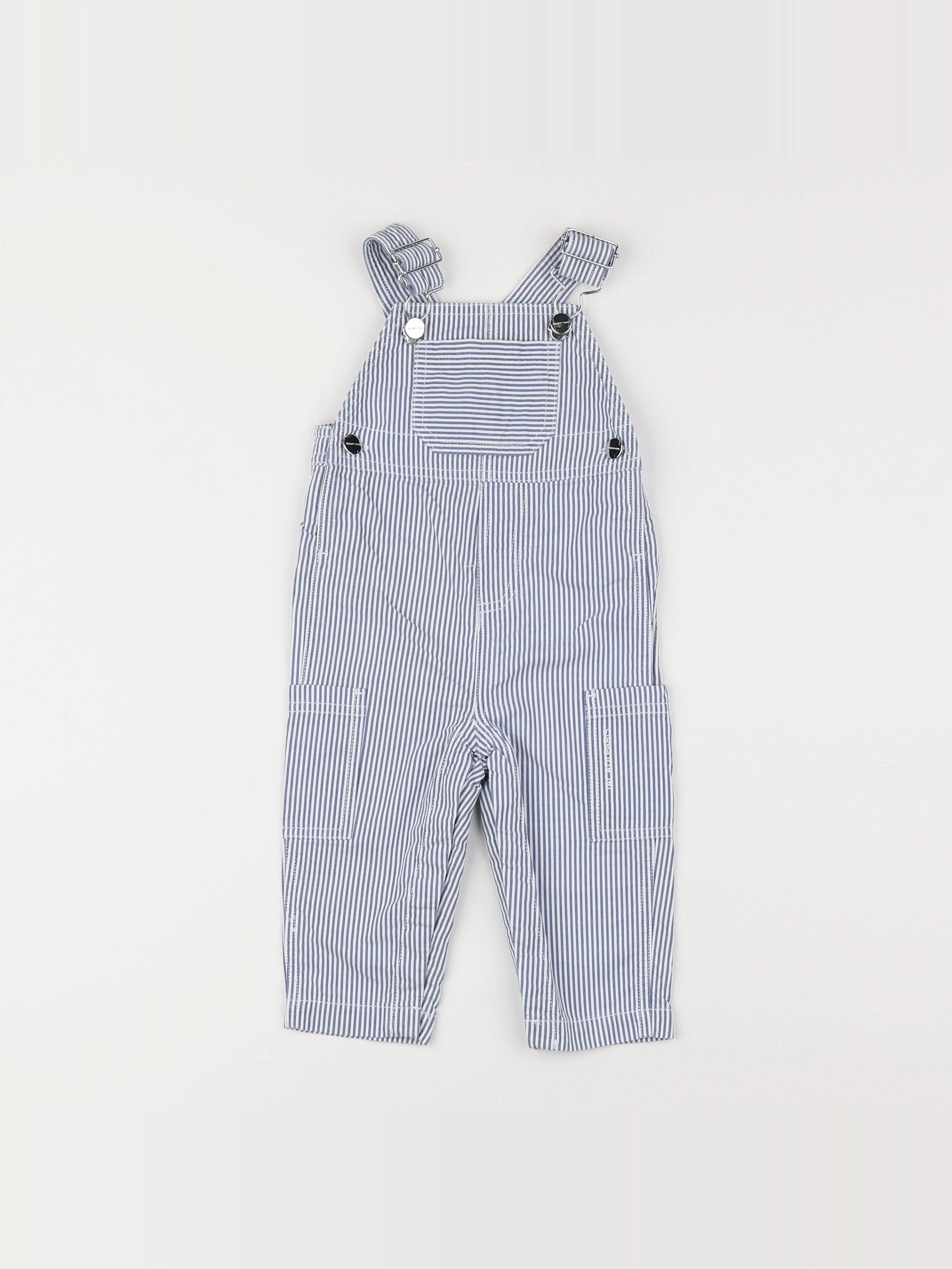 Jacadi - salopette blanc, bleu - 12 mois