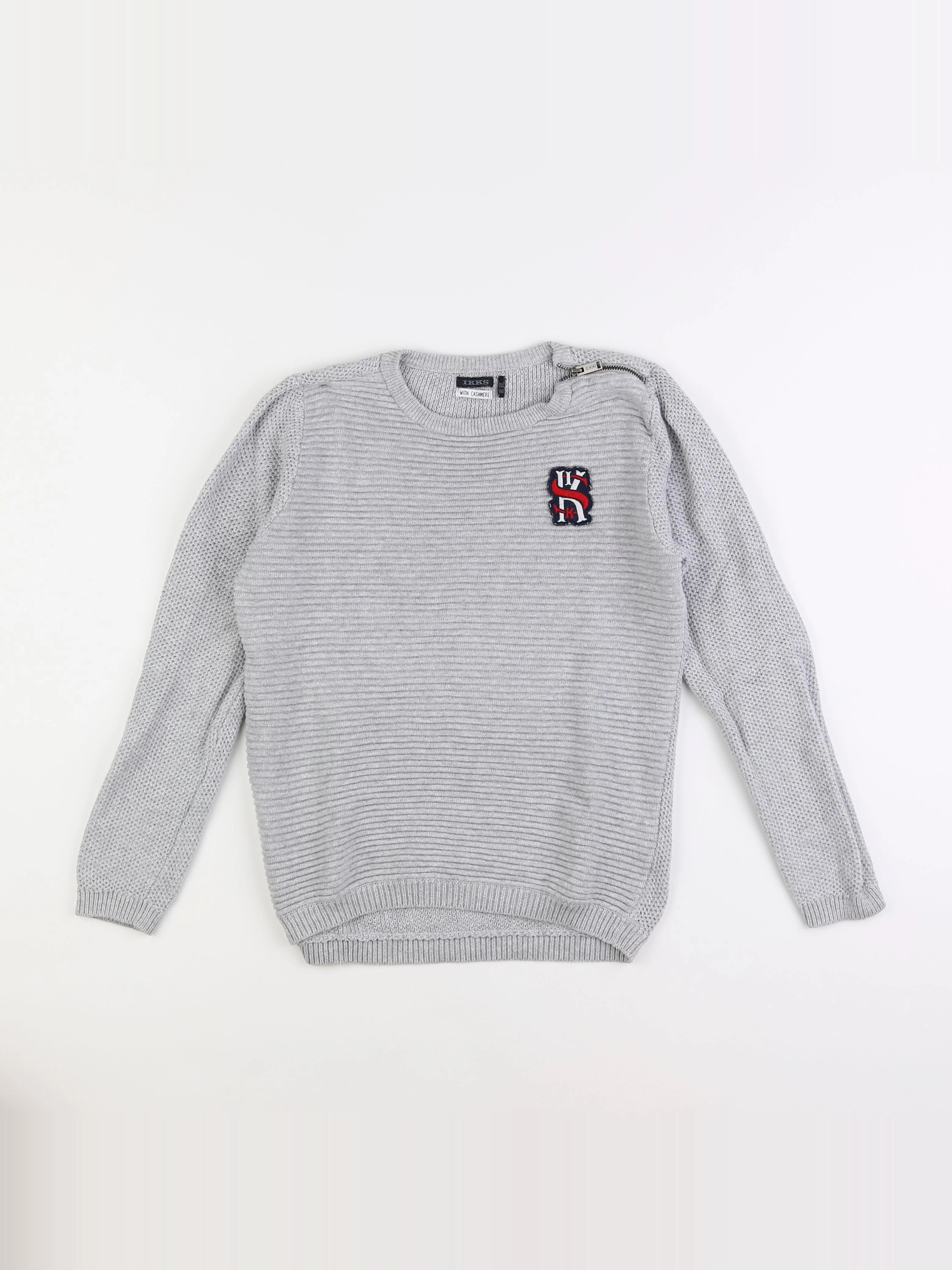 IKKS - pull gris - 10 ans