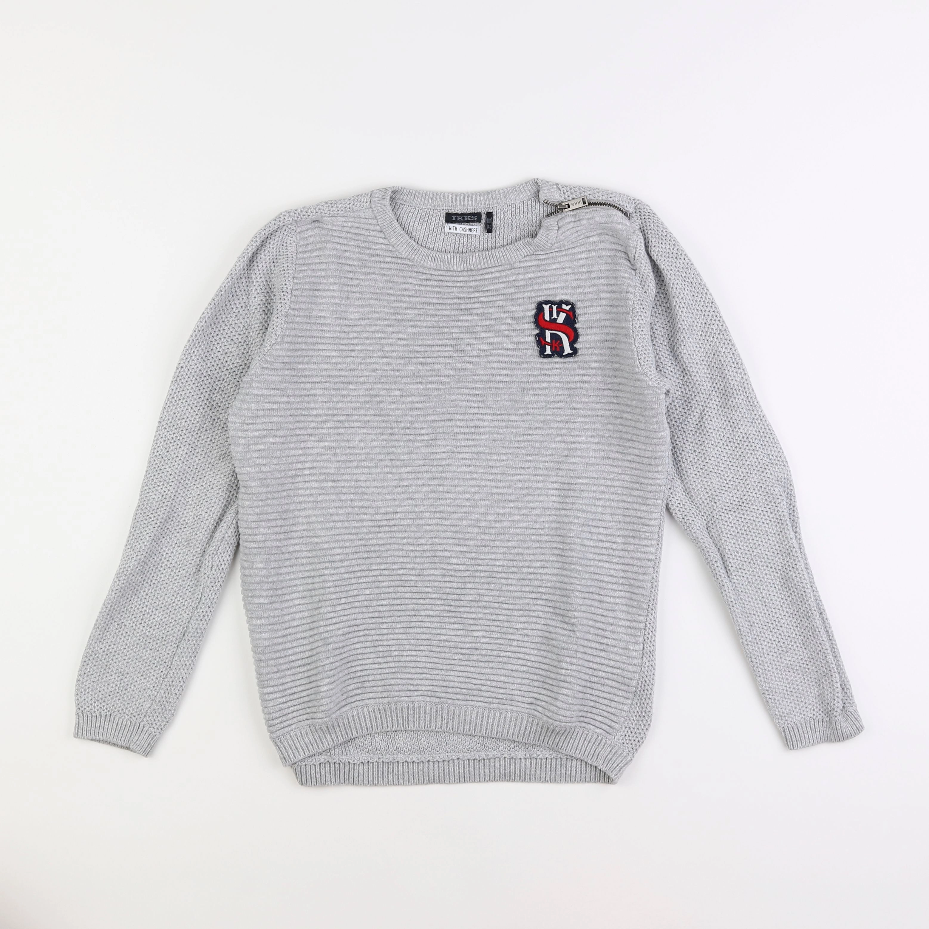 IKKS - pull gris - 10 ans