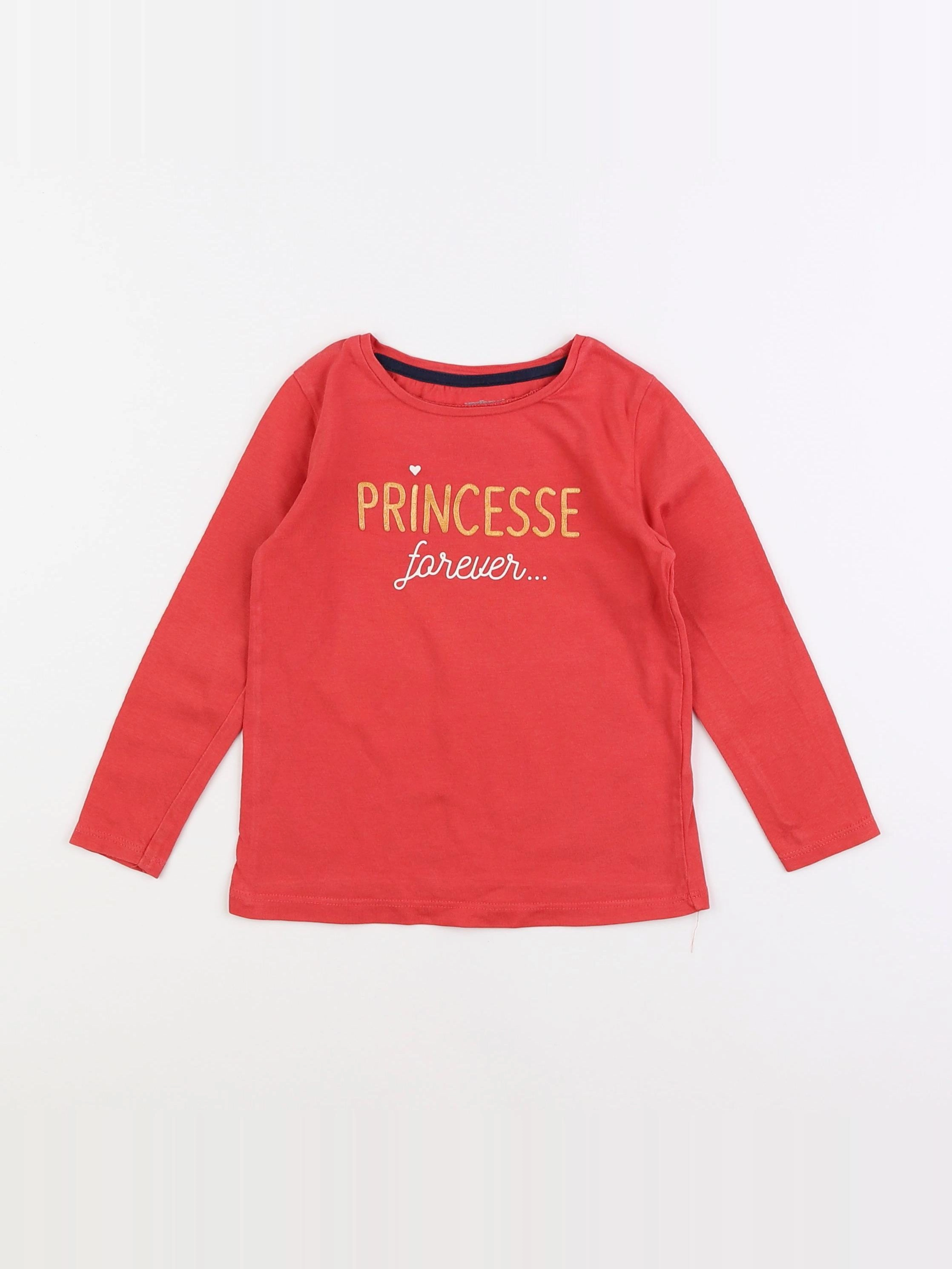Vertbaudet - tee-shirt rouge - 3 ans
