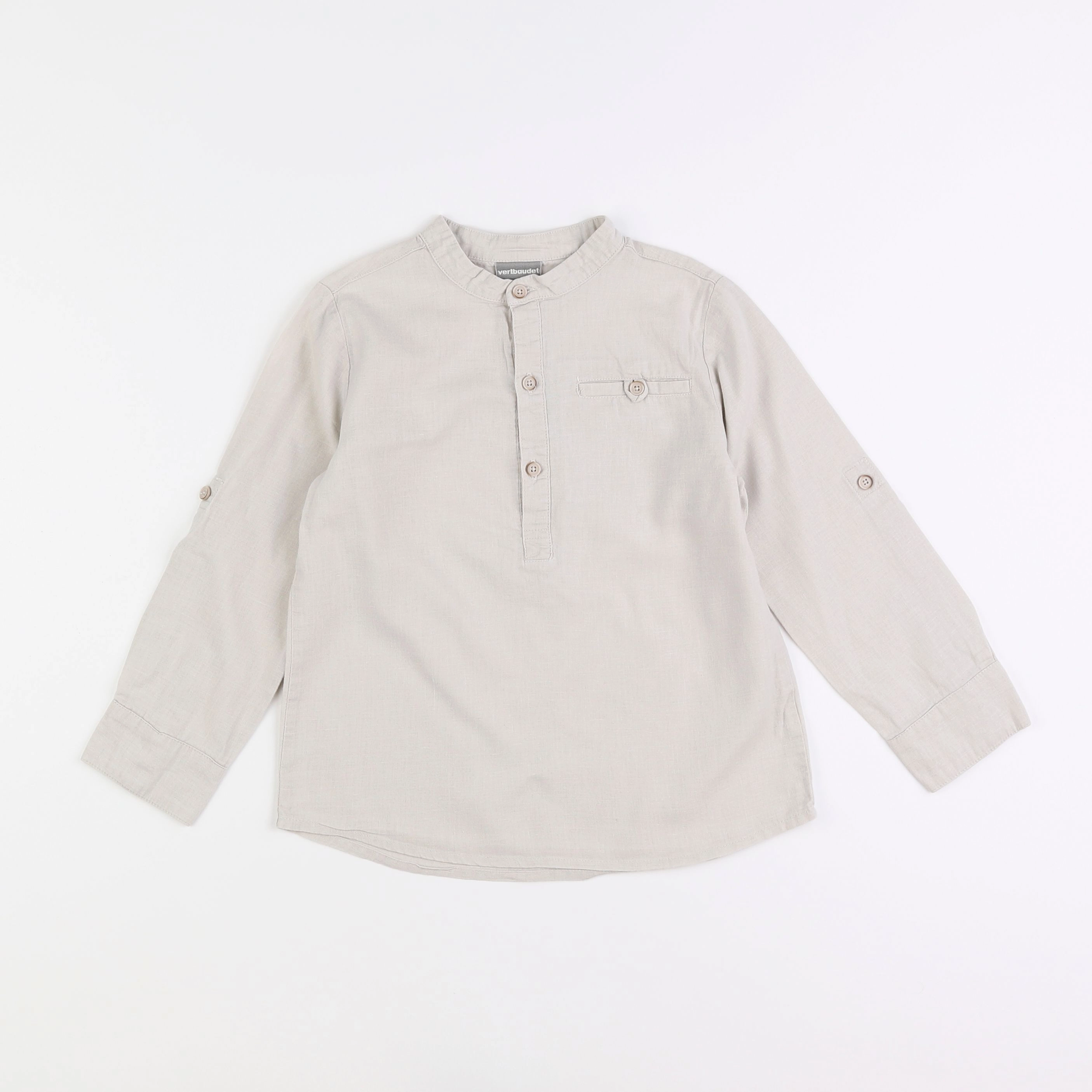 Vertbaudet - chemise beige - 6 ans