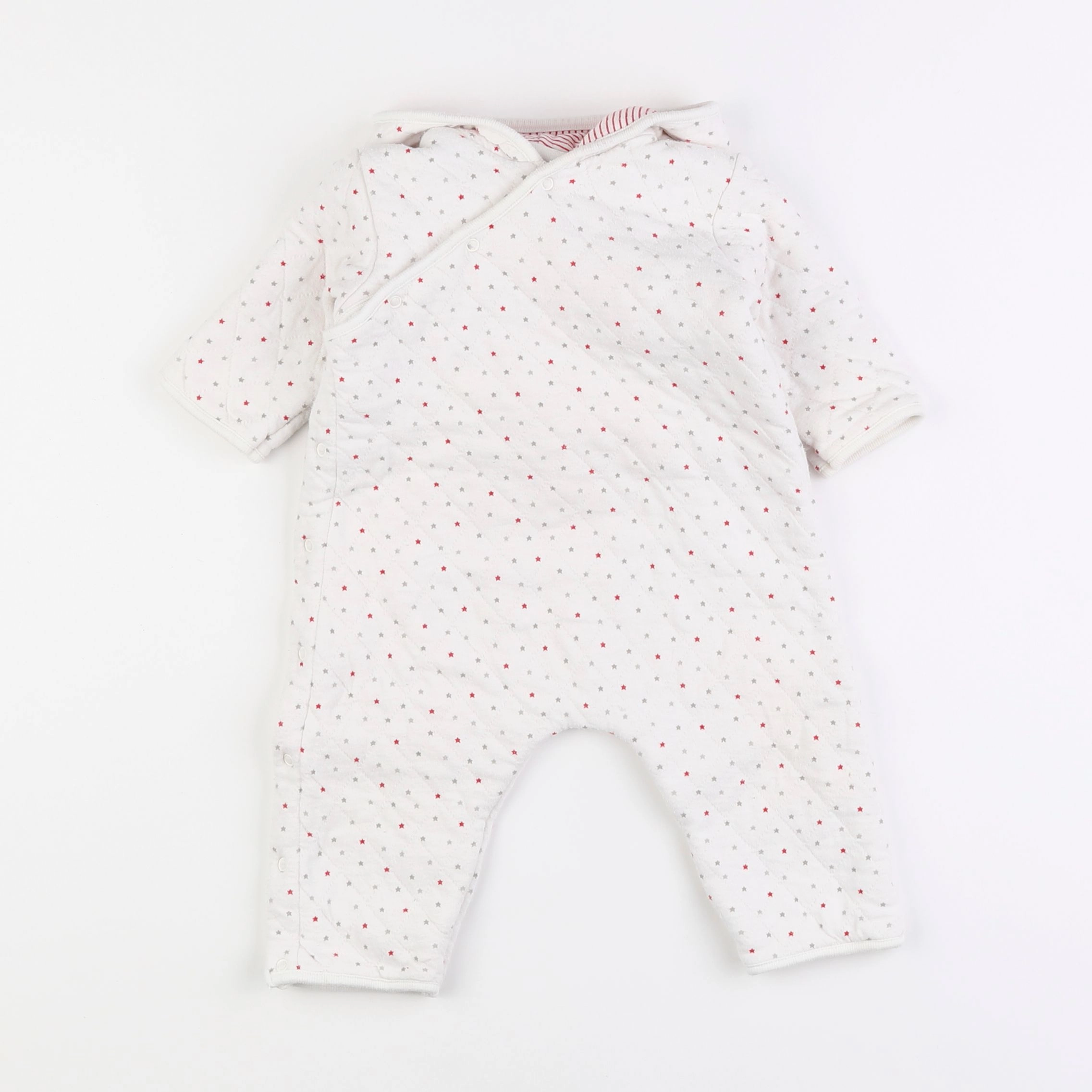 Petit Bateau - sur-pyjama blanc - 6 mois