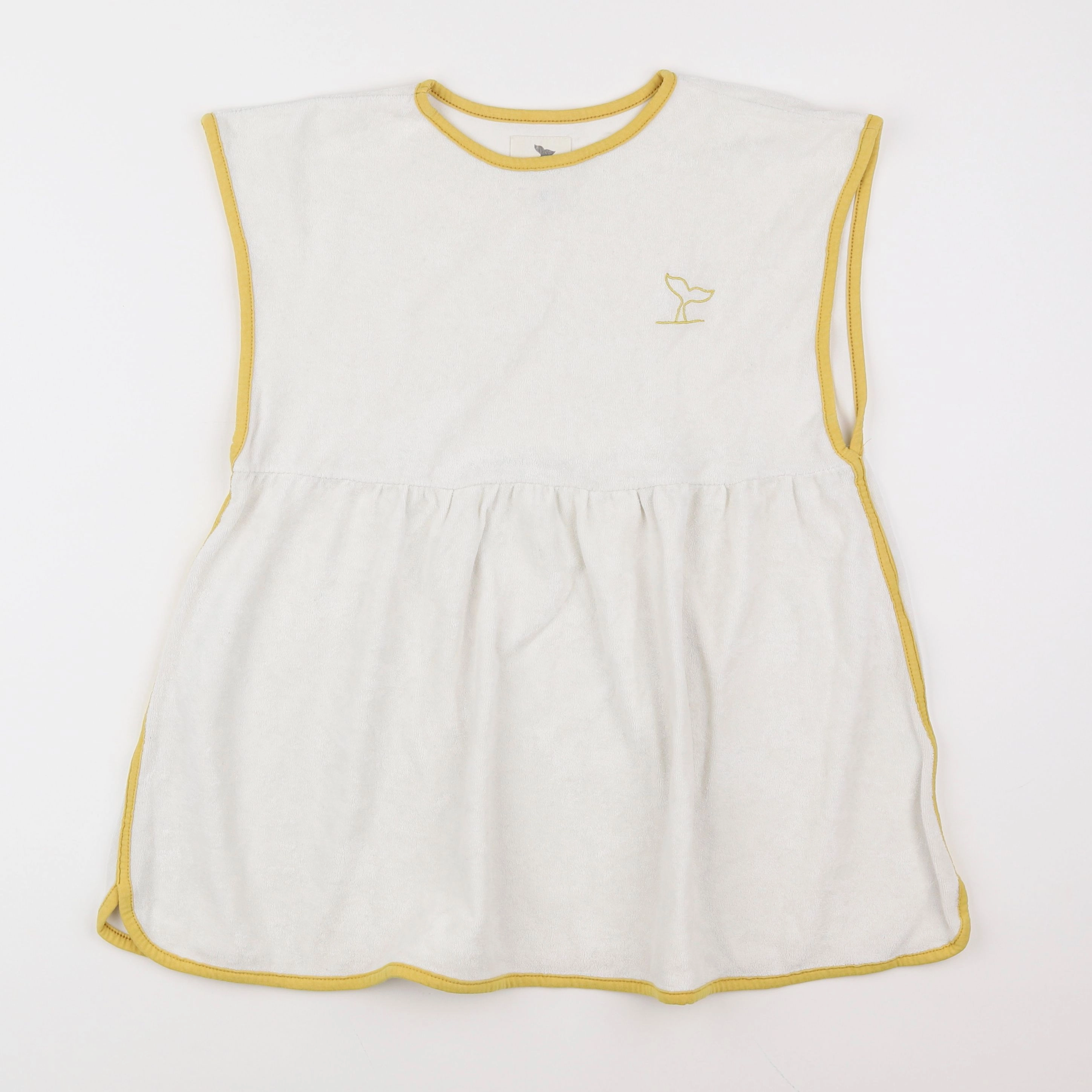 Atelier maniette - robe blanc, jaune - 6 ans