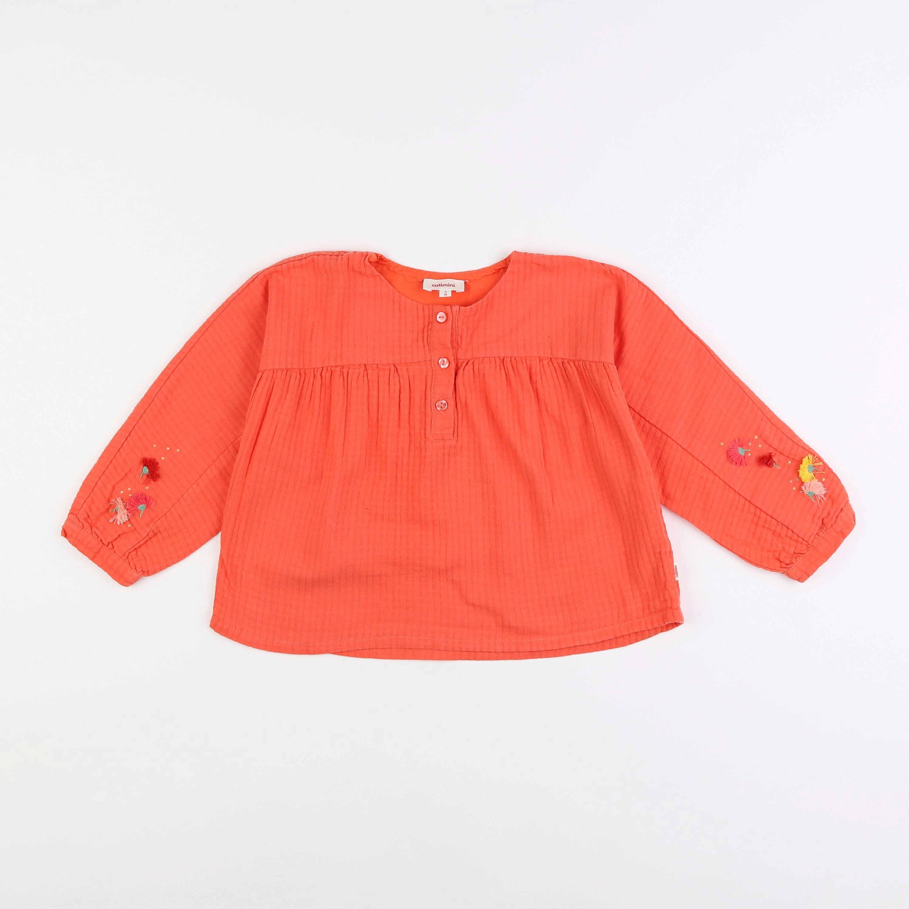 Catimini - blouse orange - 3 ans