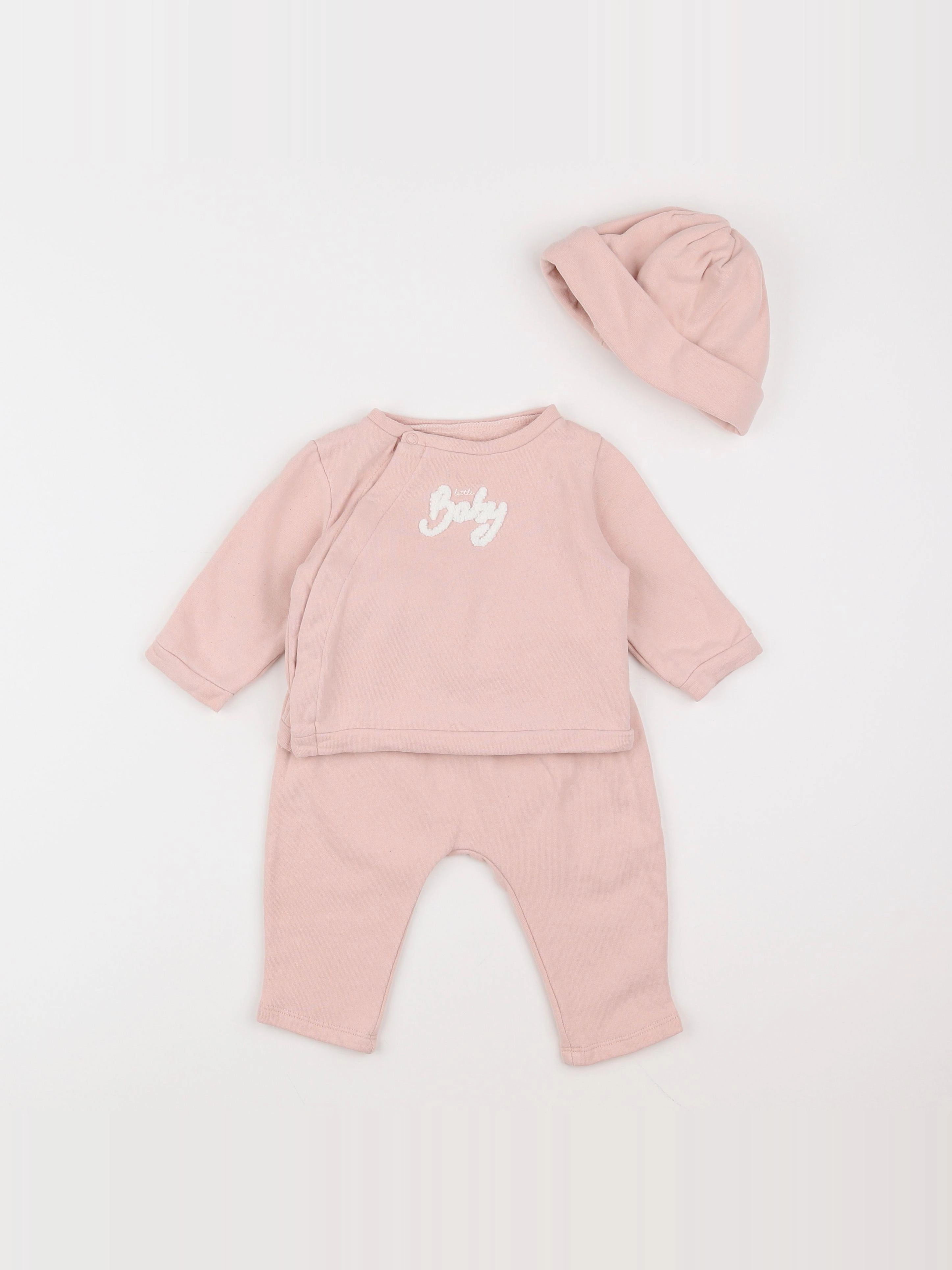 Vertbaudet - ensemble rose - 3 mois