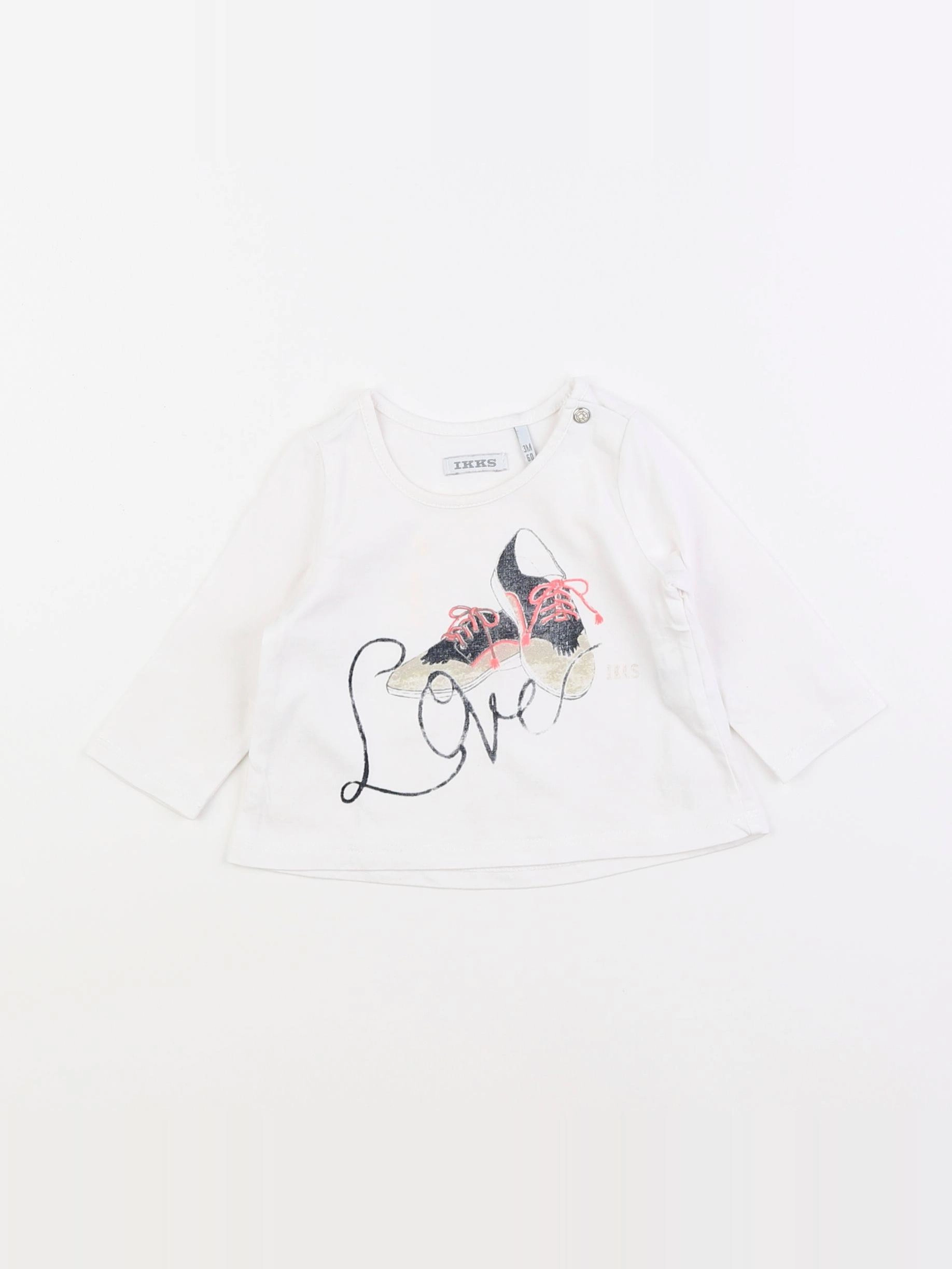 IKKS - tee-shirt blanc - 3 mois