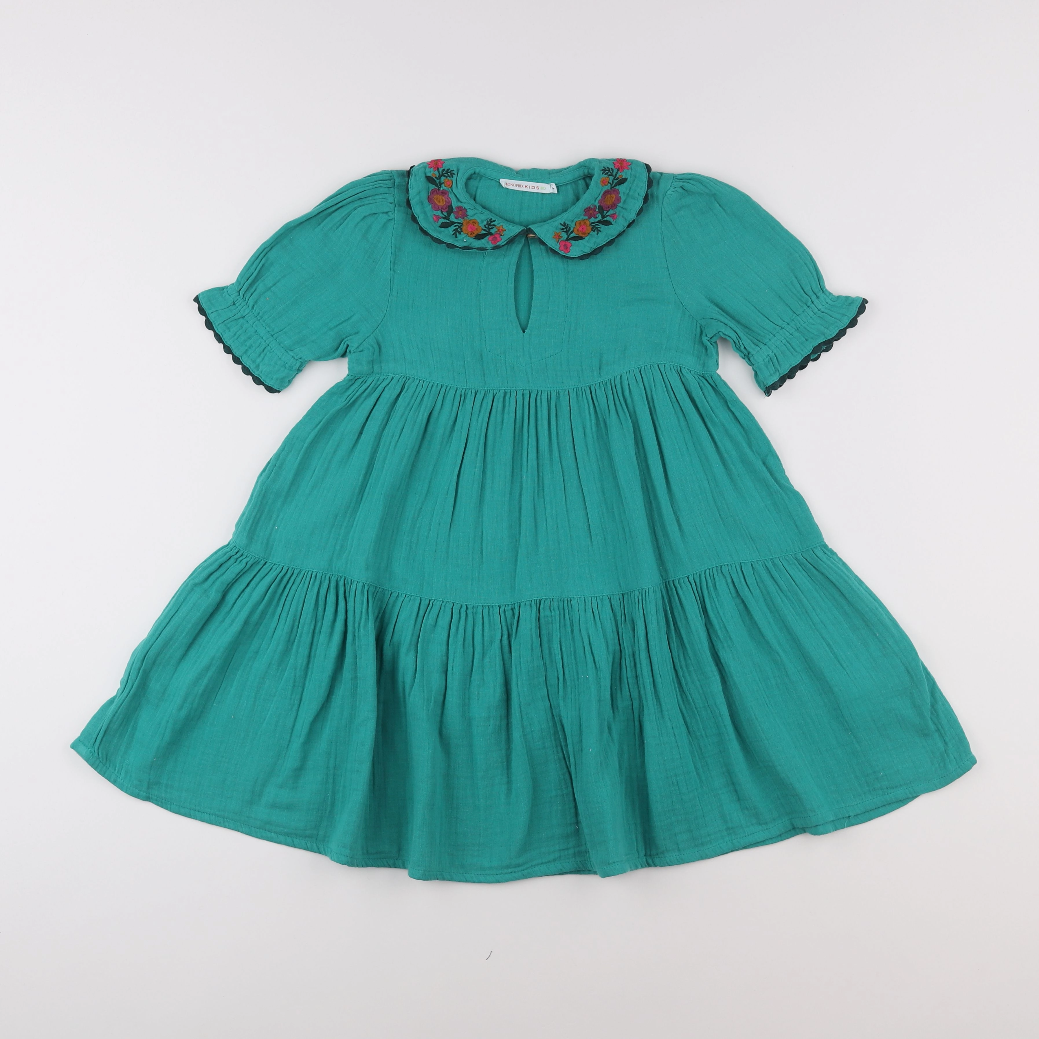 Monoprix - robe vert - 4 ans