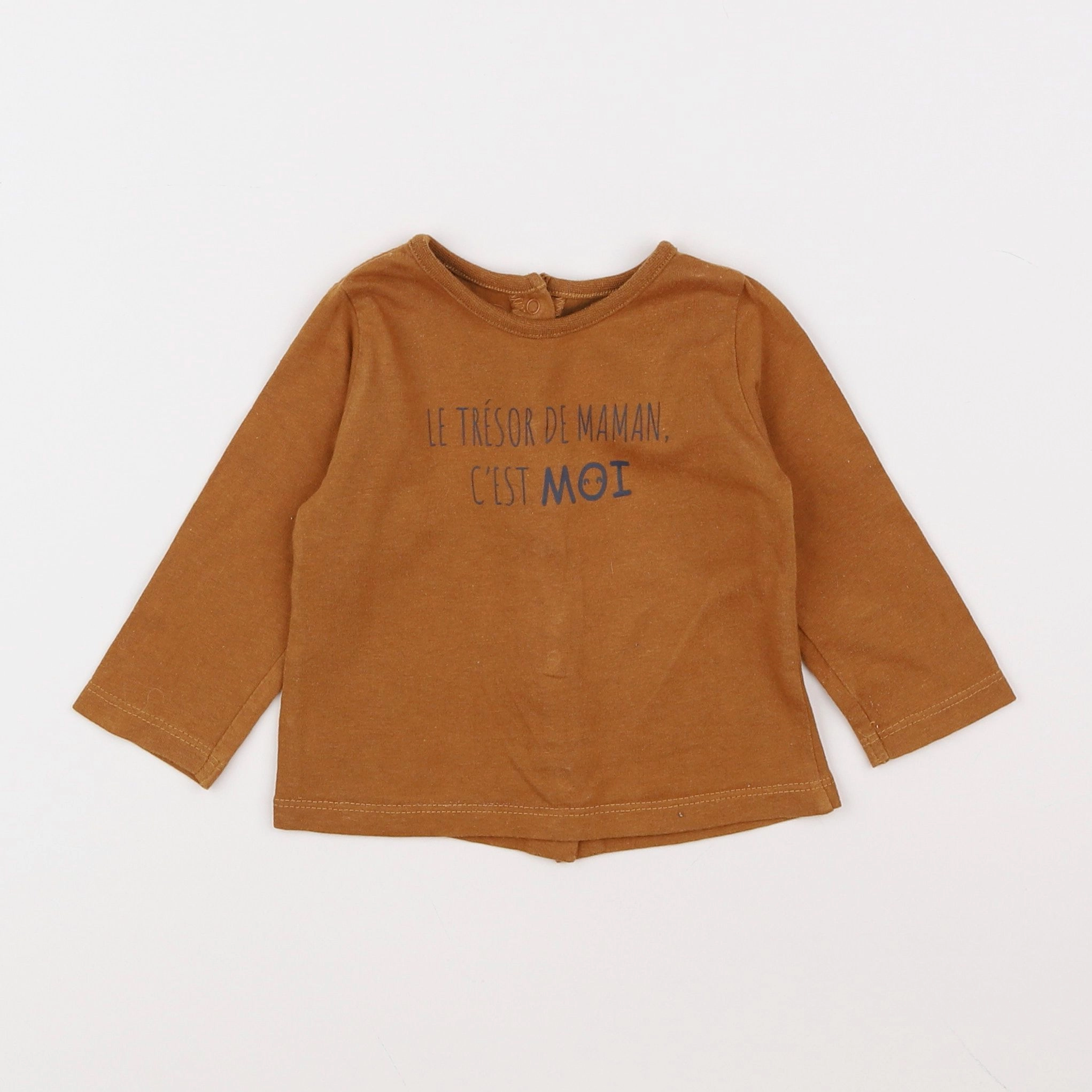 Vertbaudet - tee-shirt marron - 6 mois