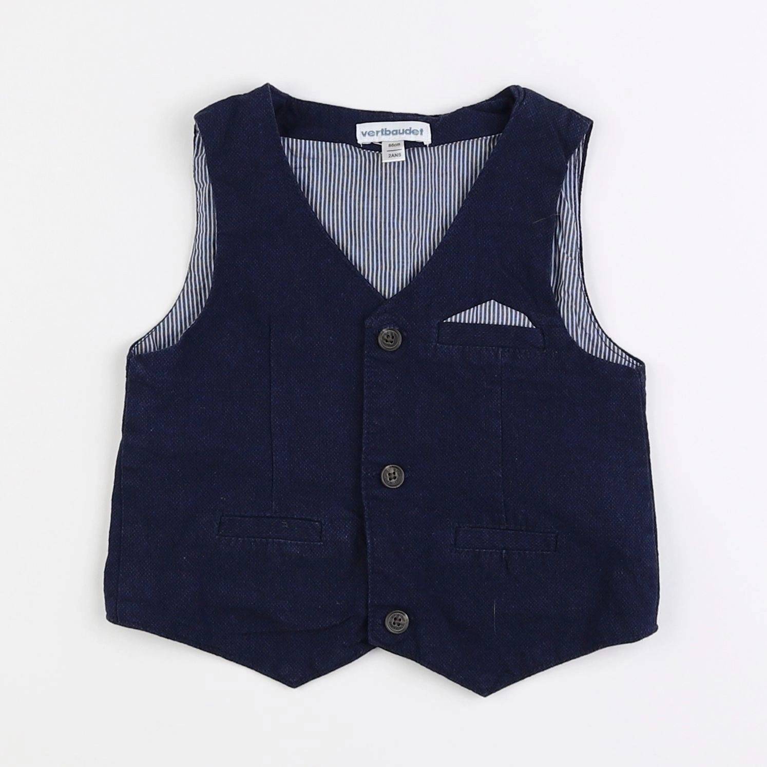 Vertbaudet - gilet bleu - 2 ans