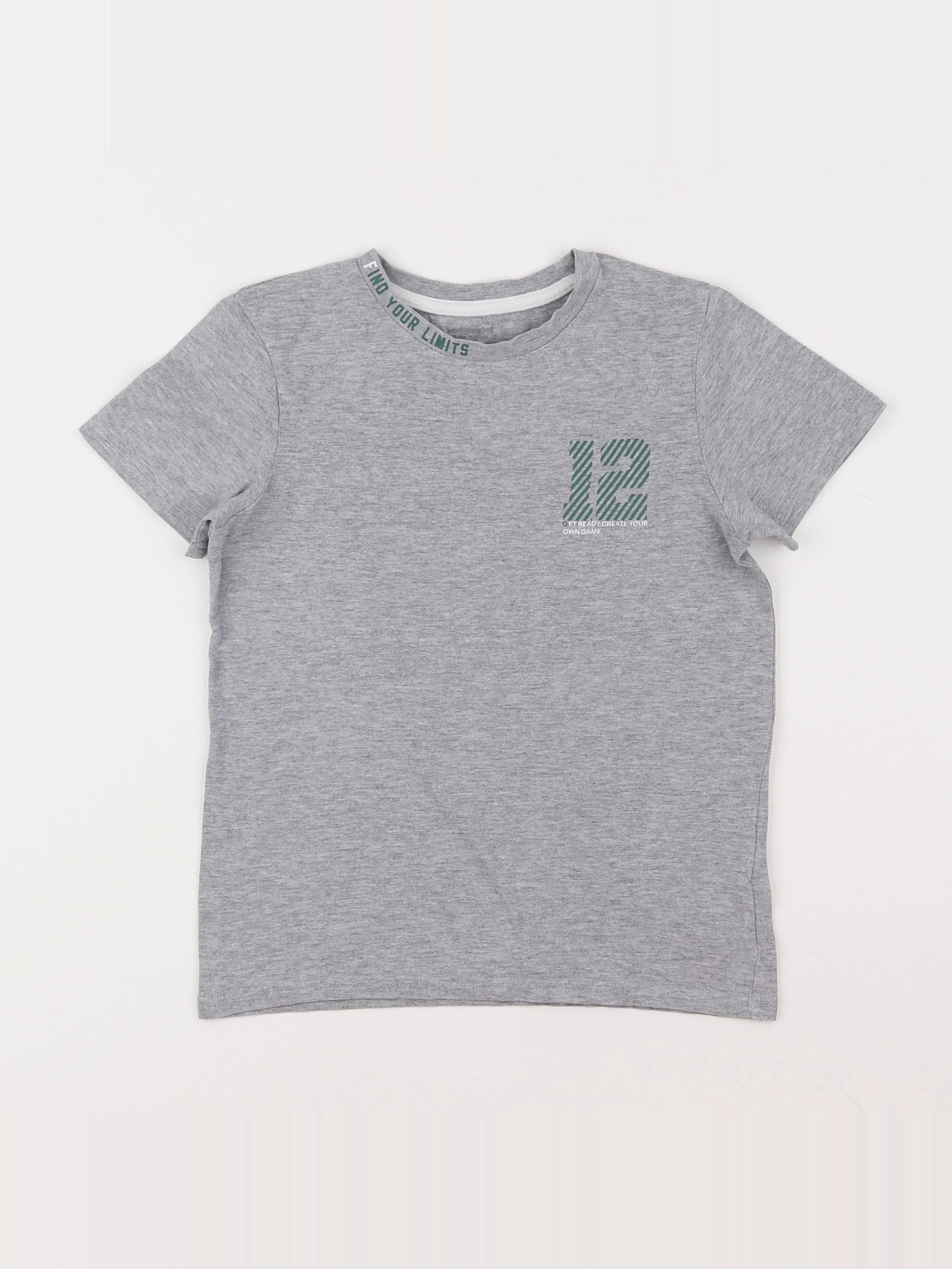 Vertbaudet - tee-shirt gris - 8 ans