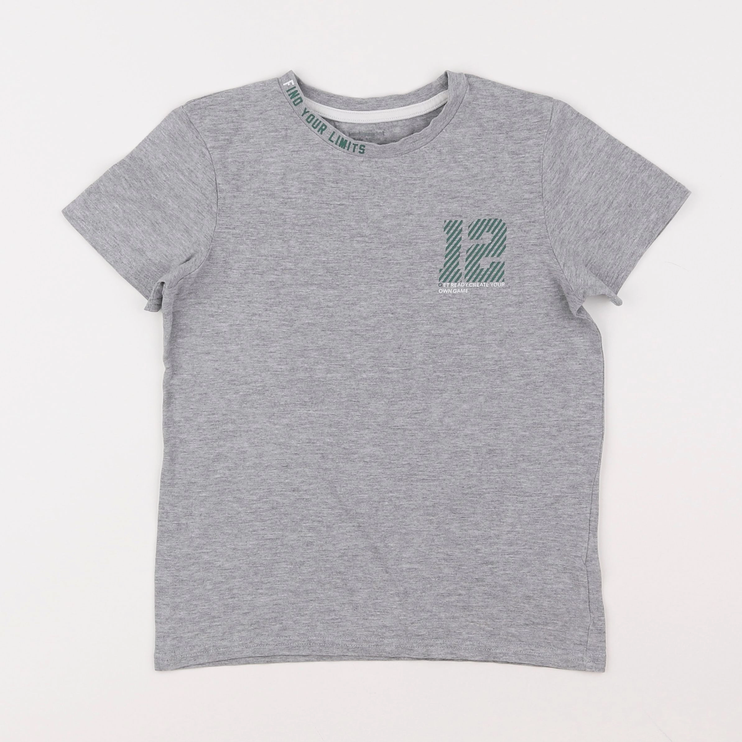 Vertbaudet - tee-shirt gris - 8 ans