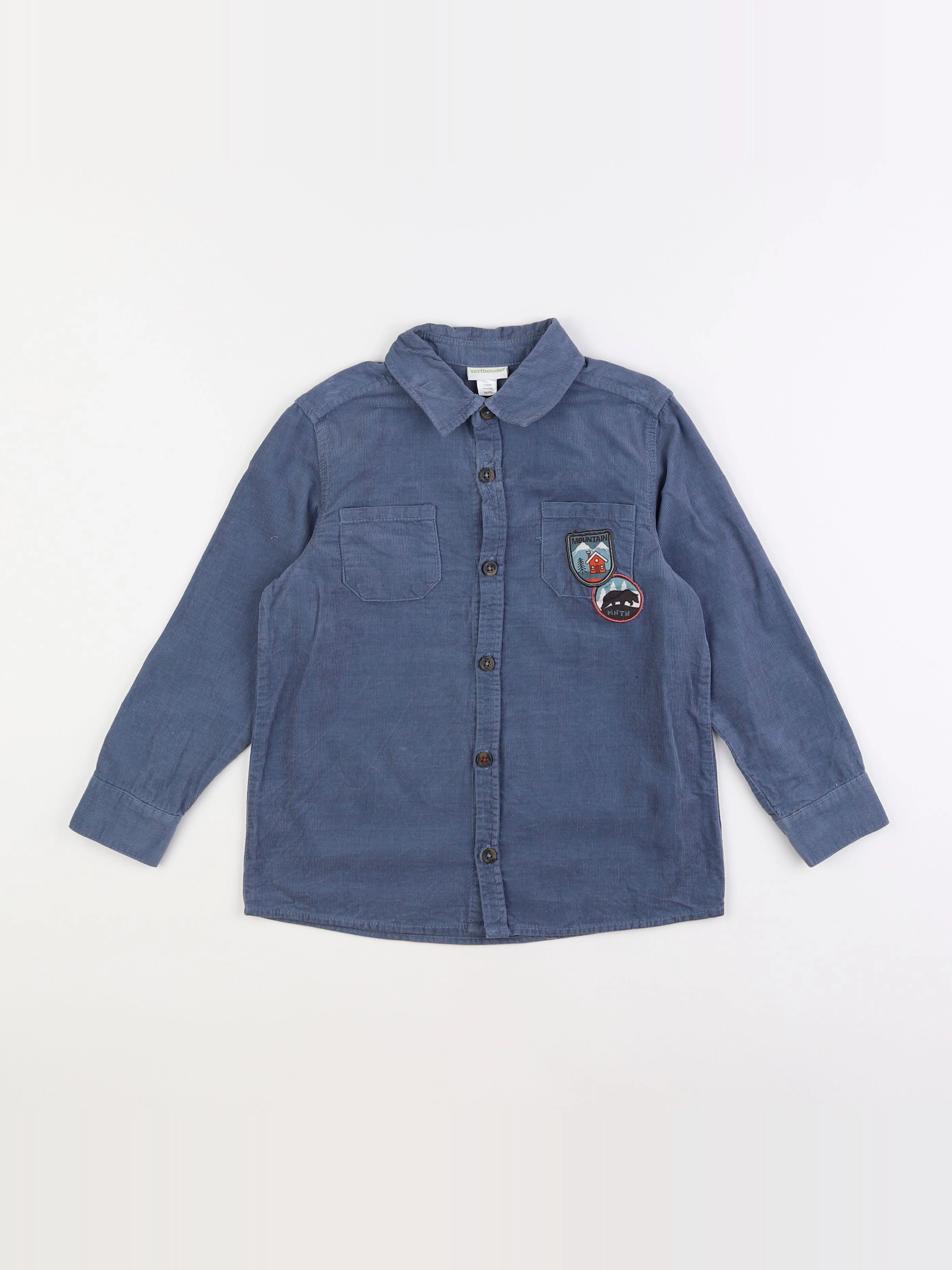 Vertbaudet - chemise bleu - 6 ans
