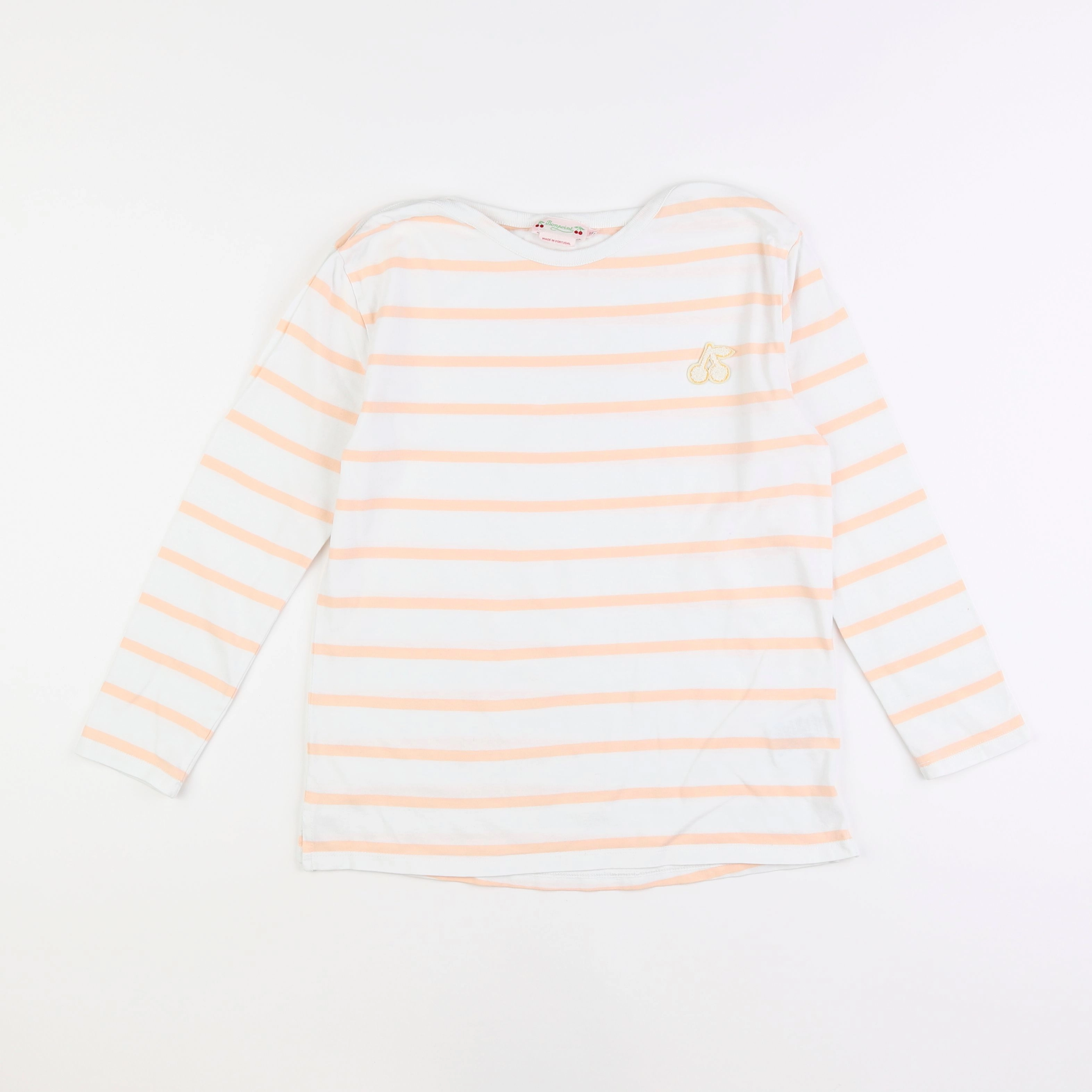 Bonpoint - tee-shirt beige, rose - 12 ans