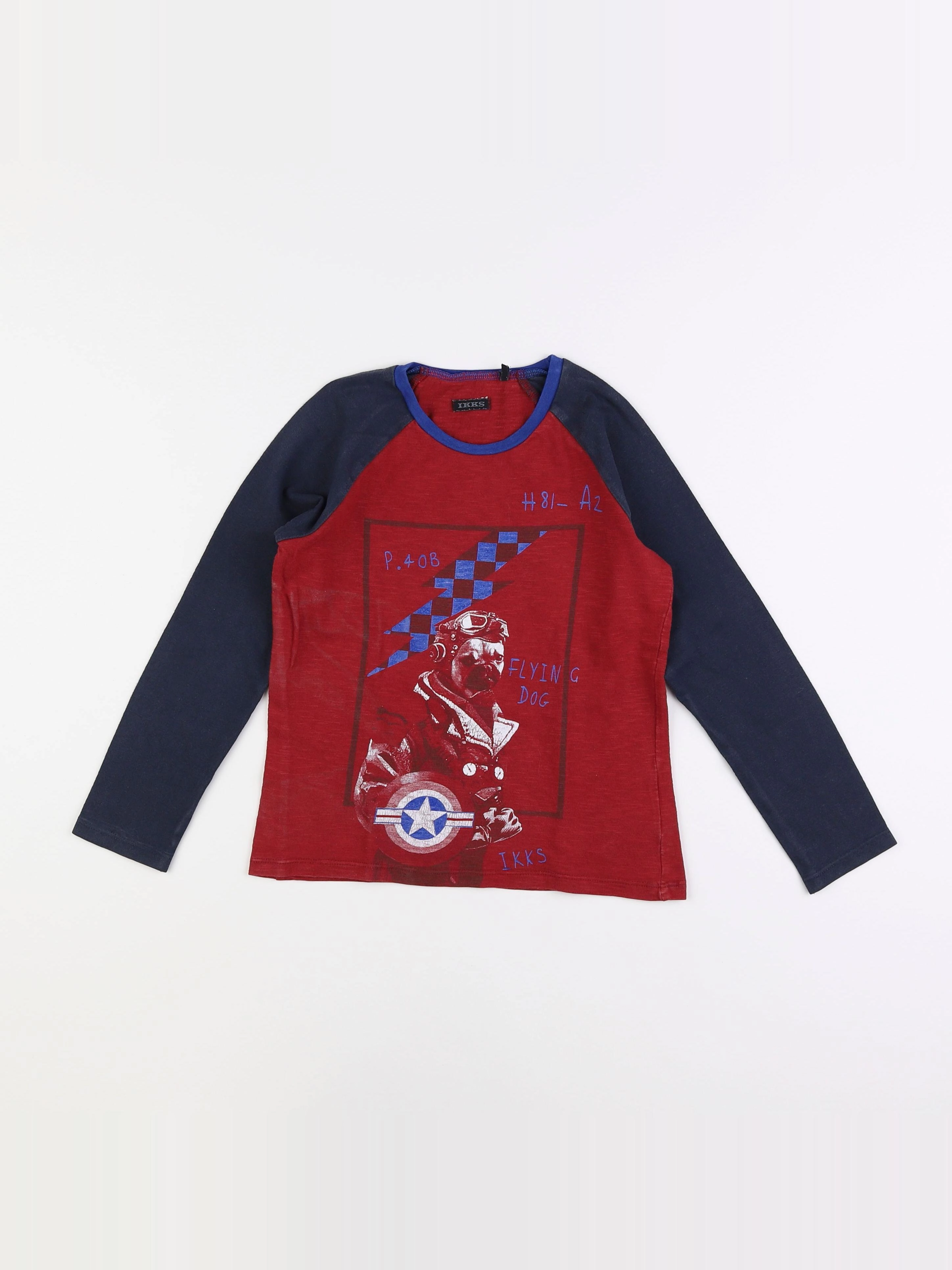 IKKS - tee-shirt rouge, bleu - 6 ans