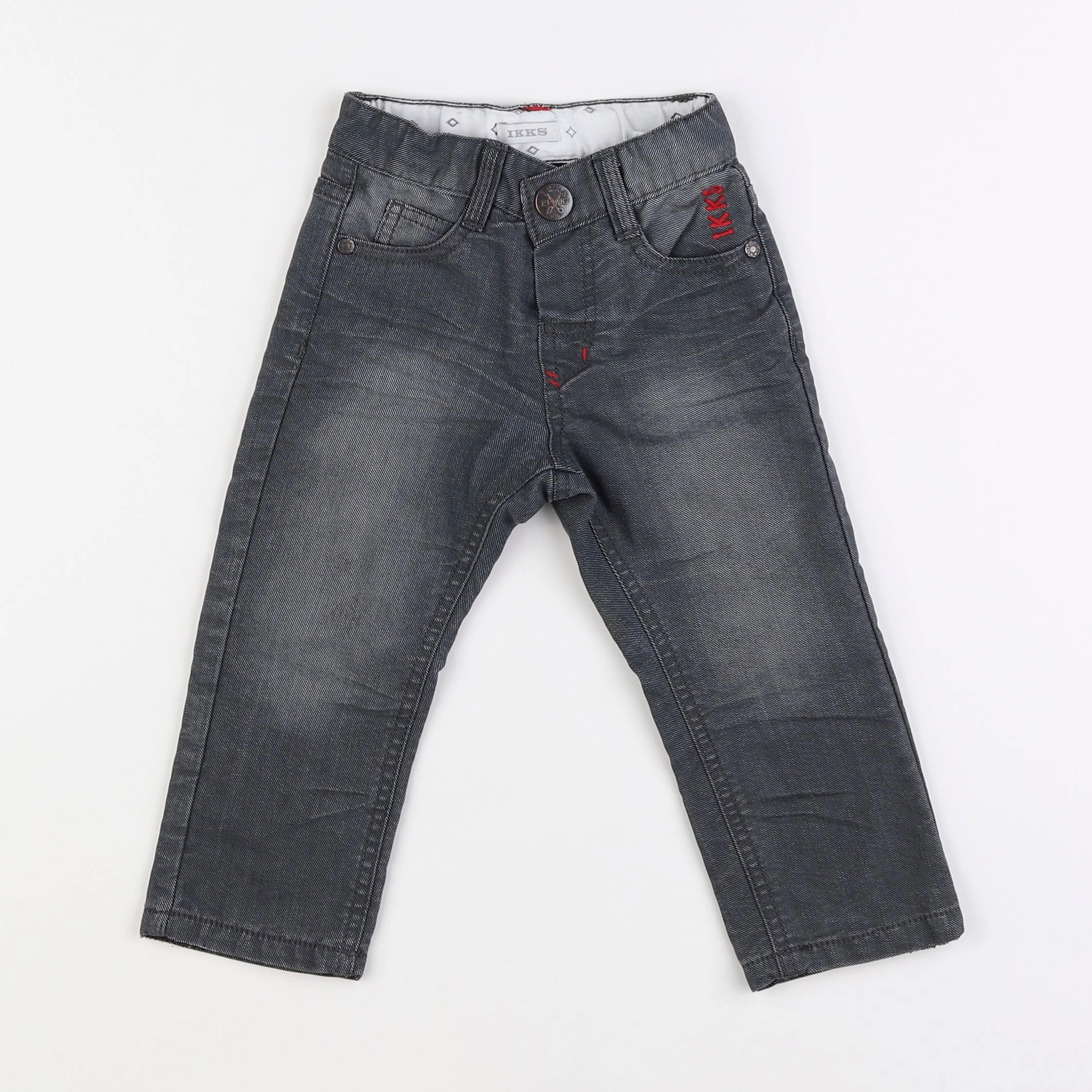 IKKS - jean gris - 18 mois