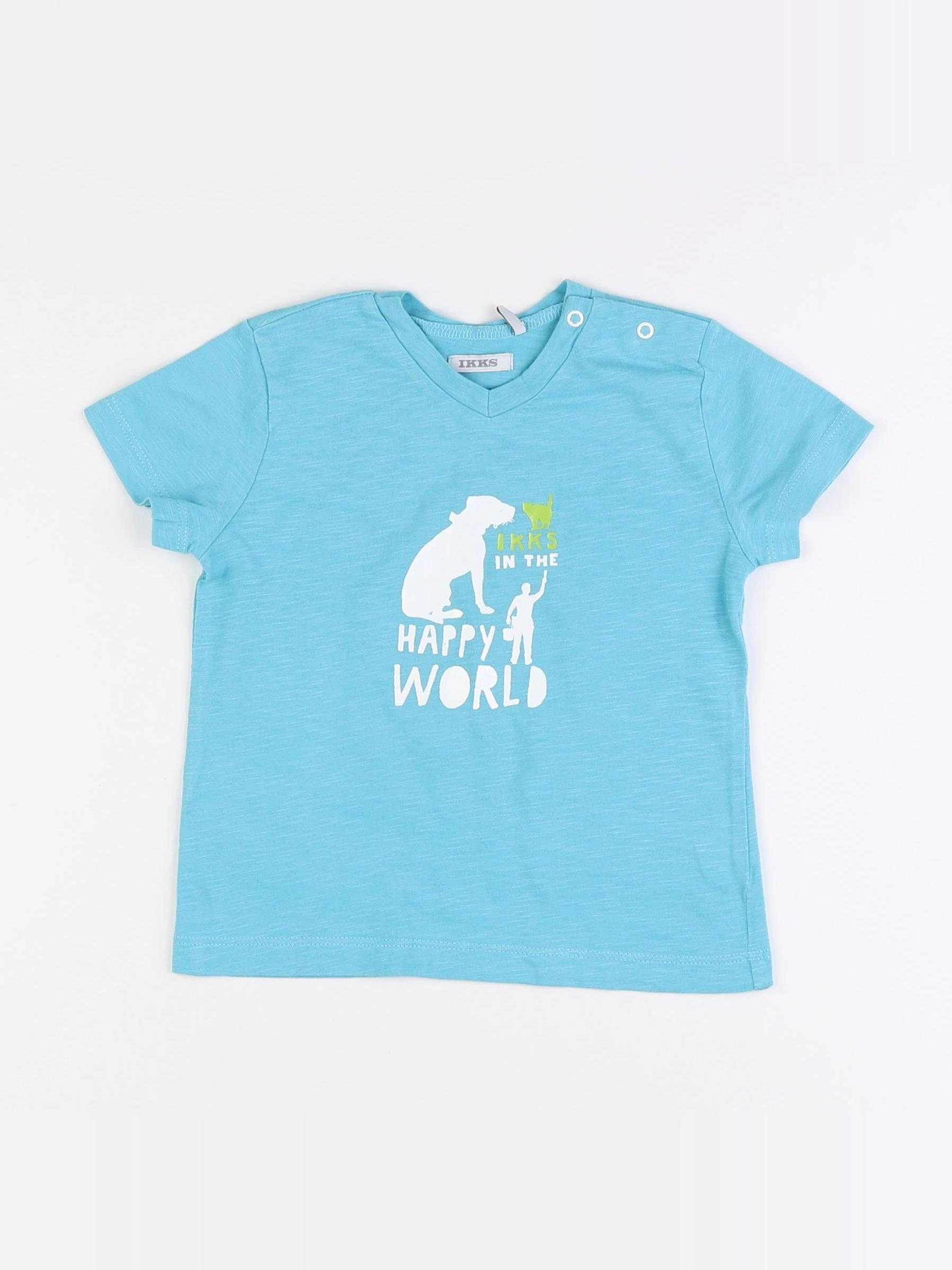 IKKS - tee-shirt bleu - 18 mois