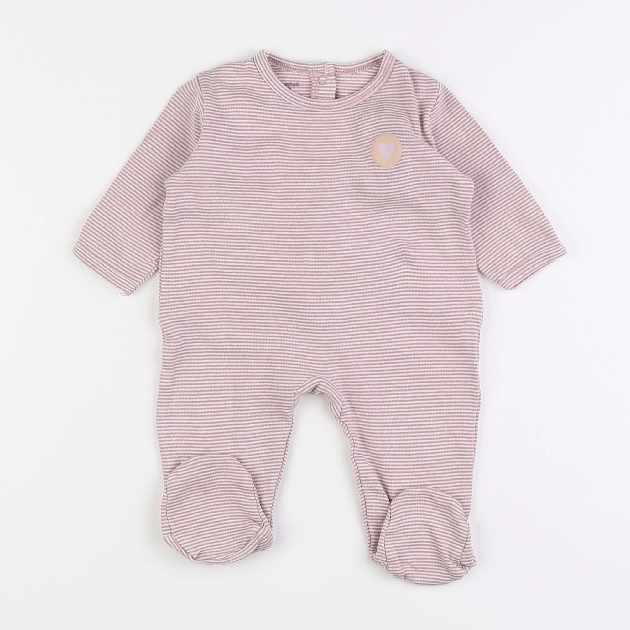 Vertbaudet - pyjama coton violet - 6 mois