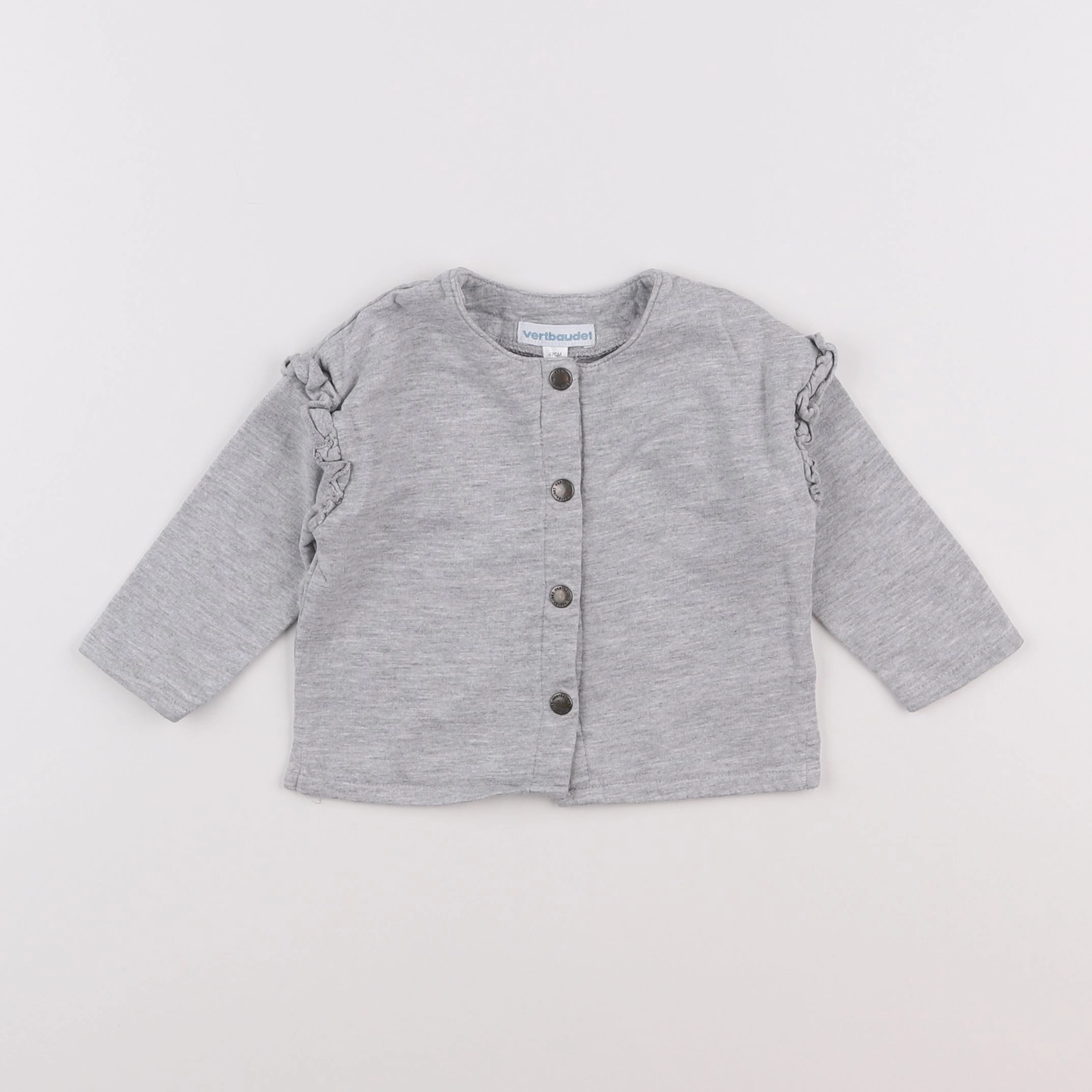 Vertbaudet - sweat gris - 6 mois